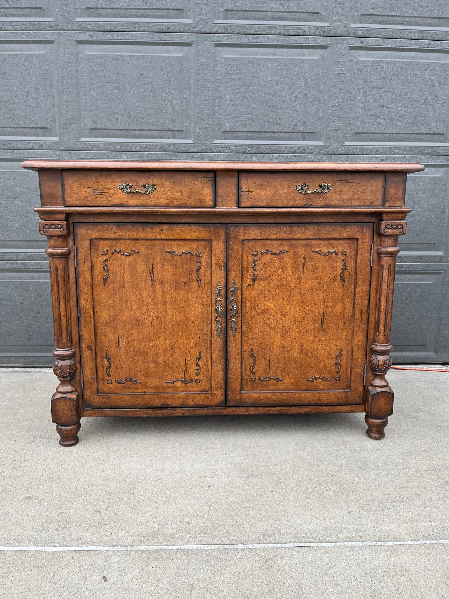 Buffet Console with Textured Finish