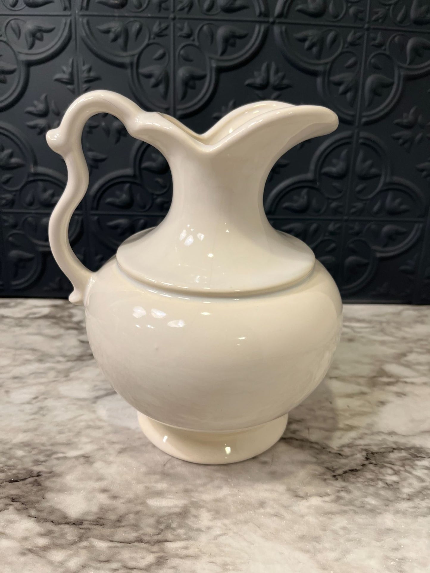 Small Haeger White Pitcher