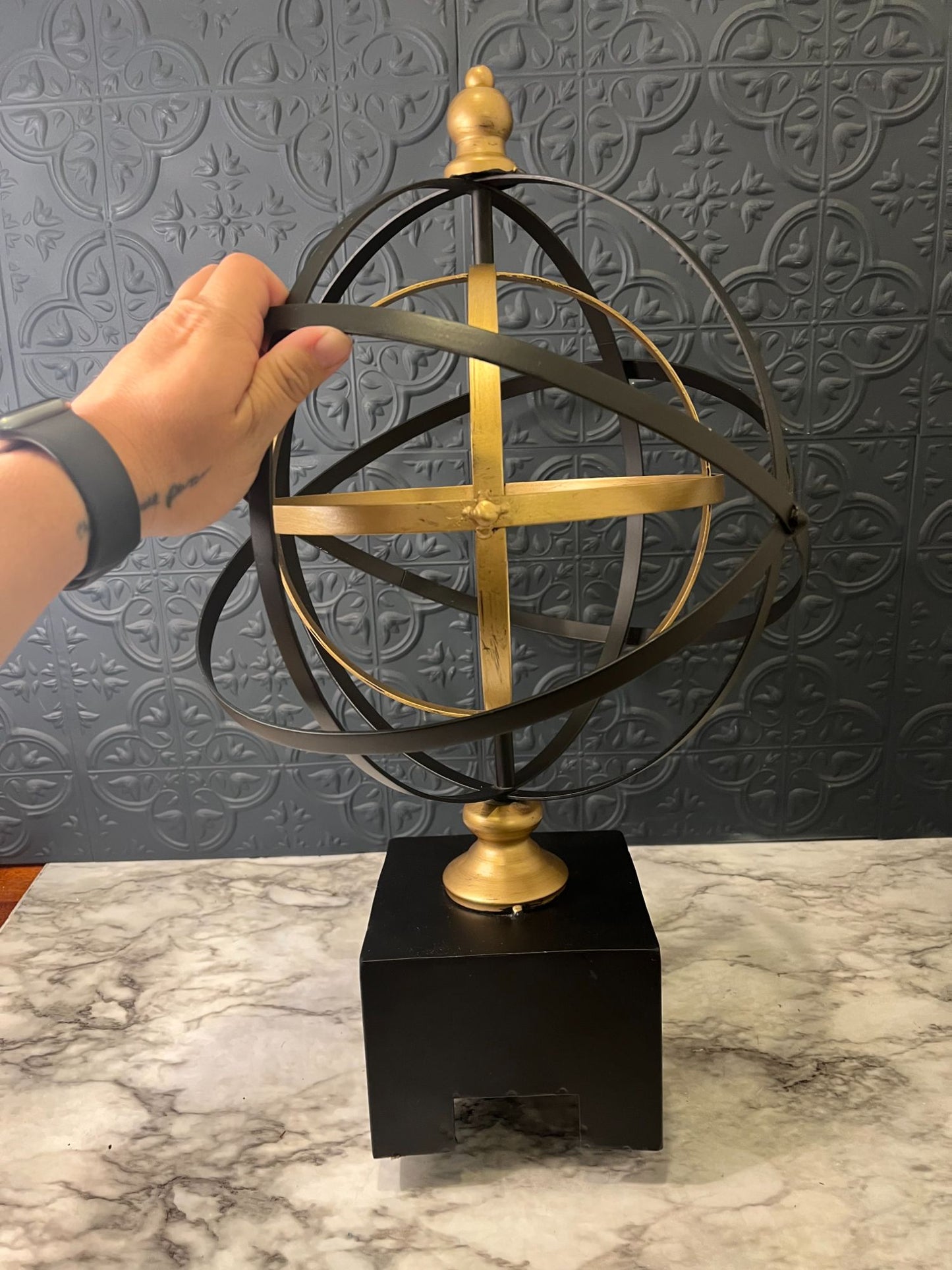 Black and gold Open Sphere