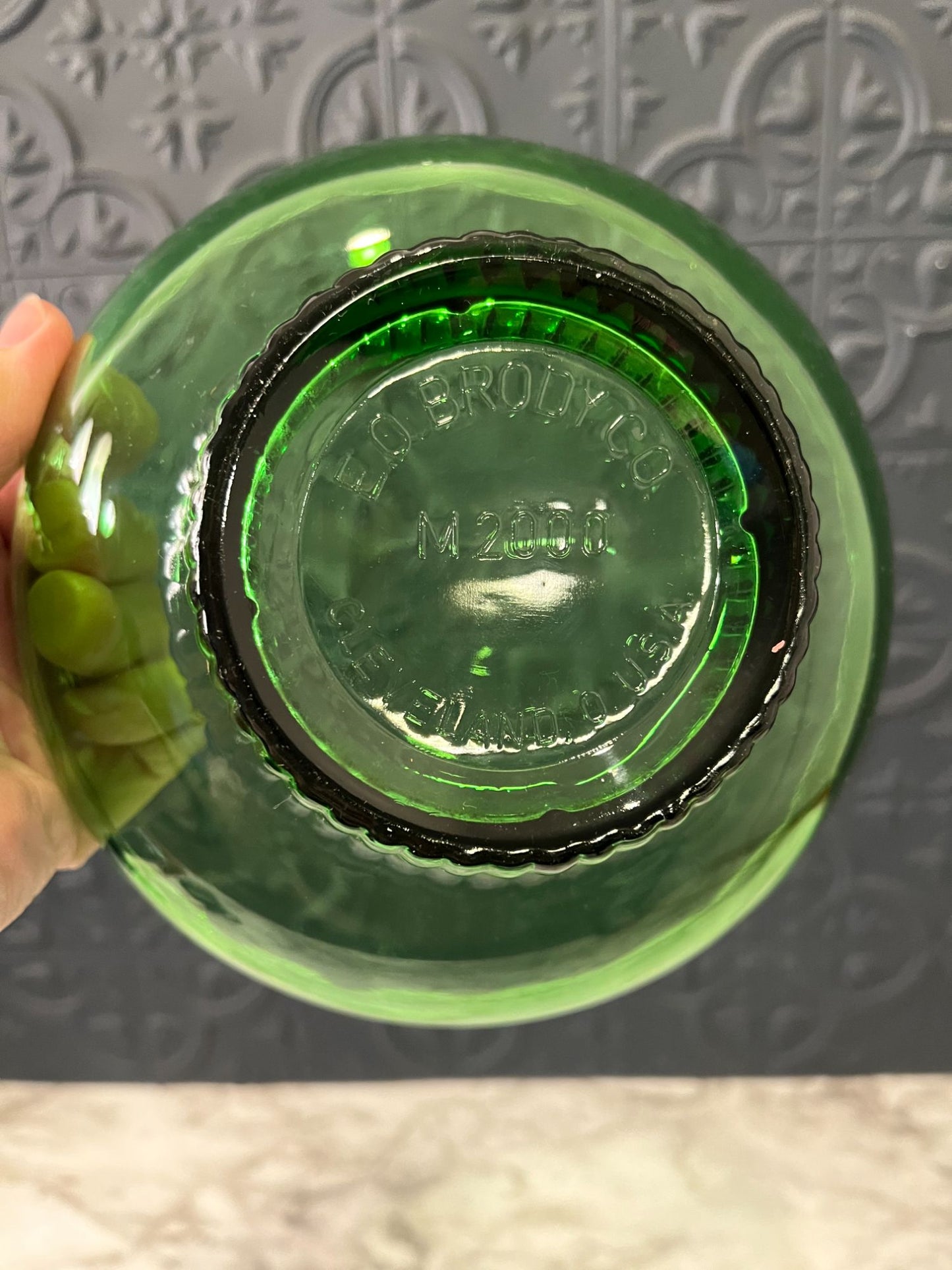 EO Brody Green Glass Bowl