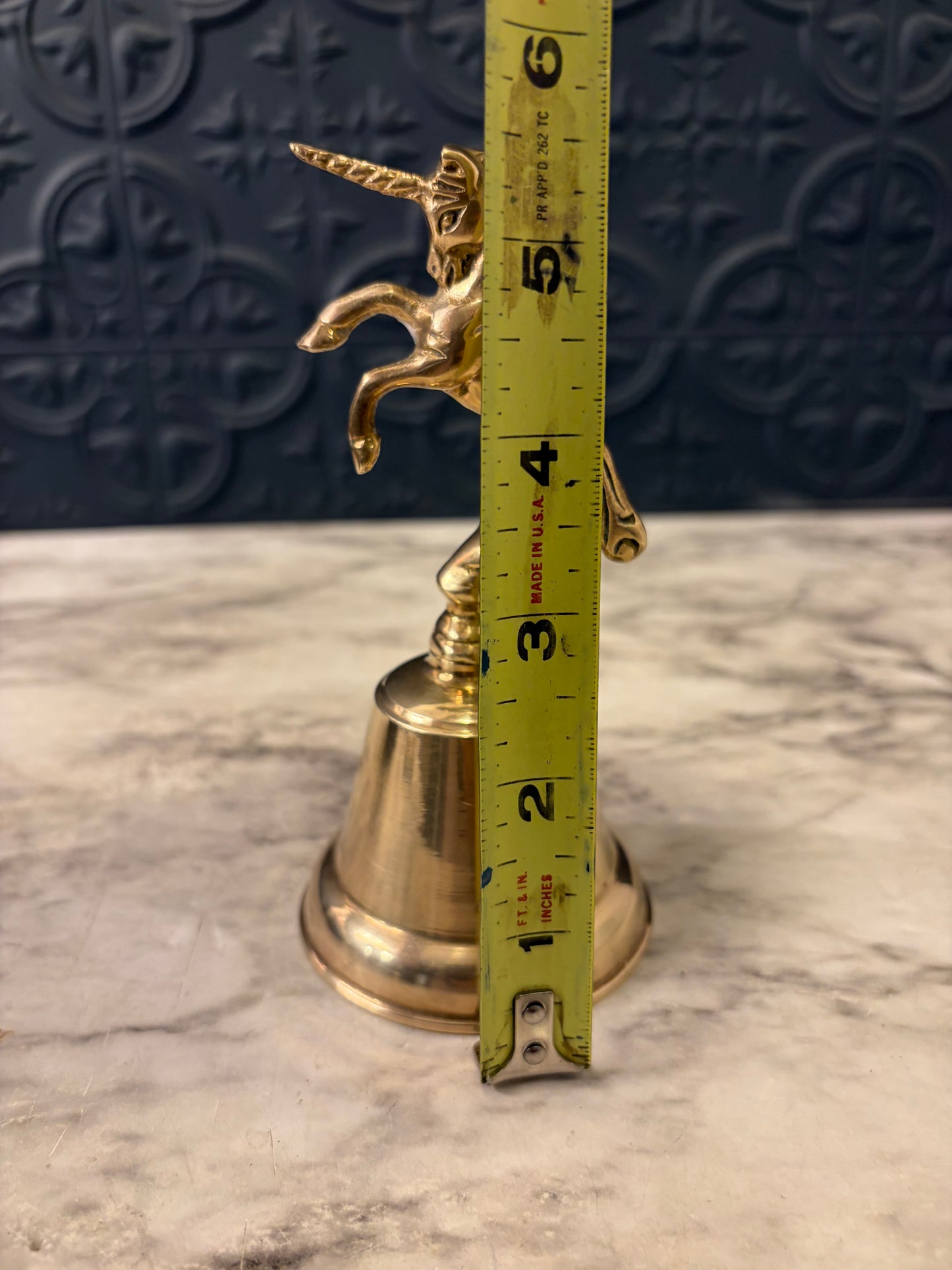Goldtone Unicorn Bell