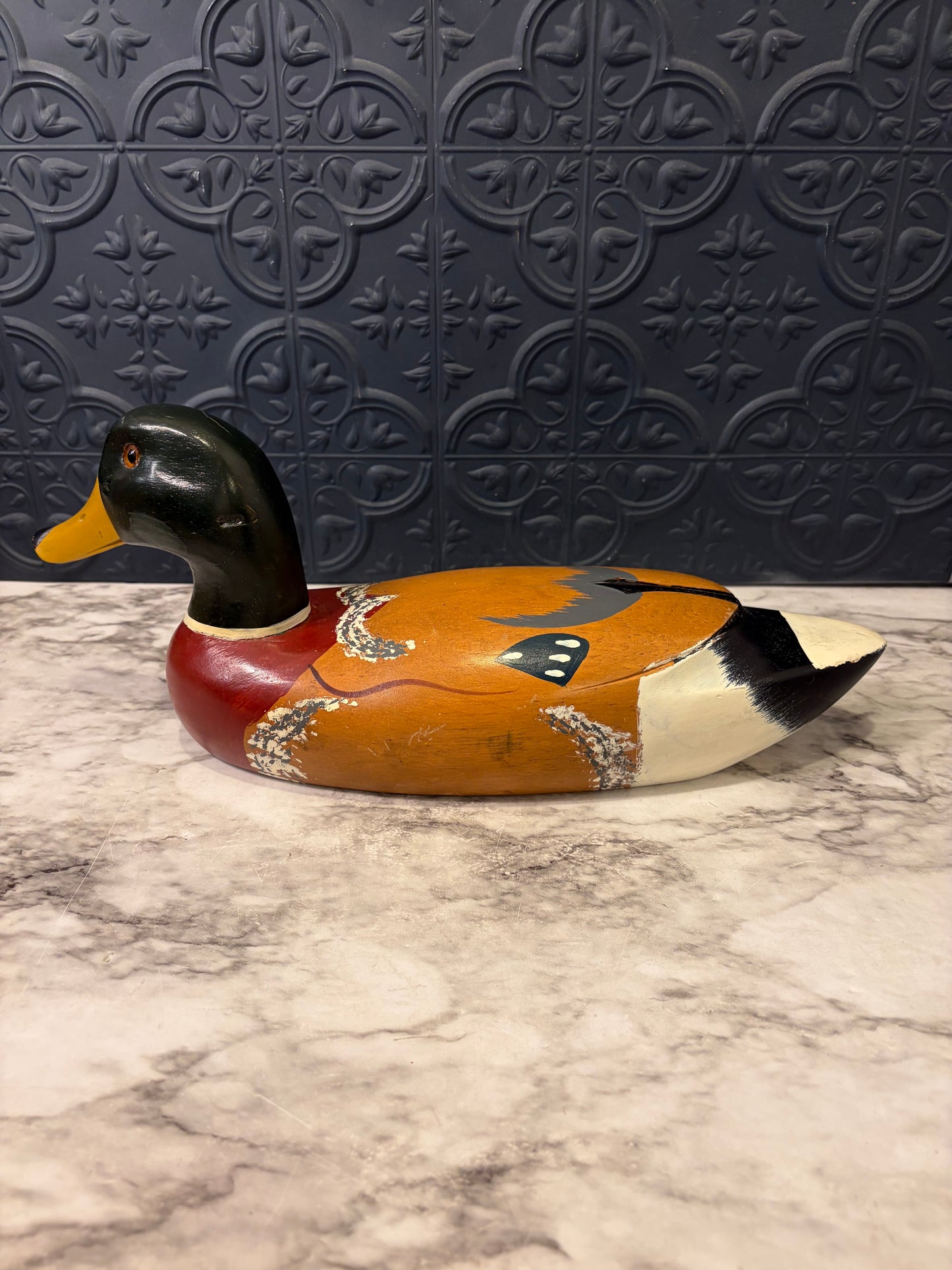 Battlefield Antiques Wood Carved Duck