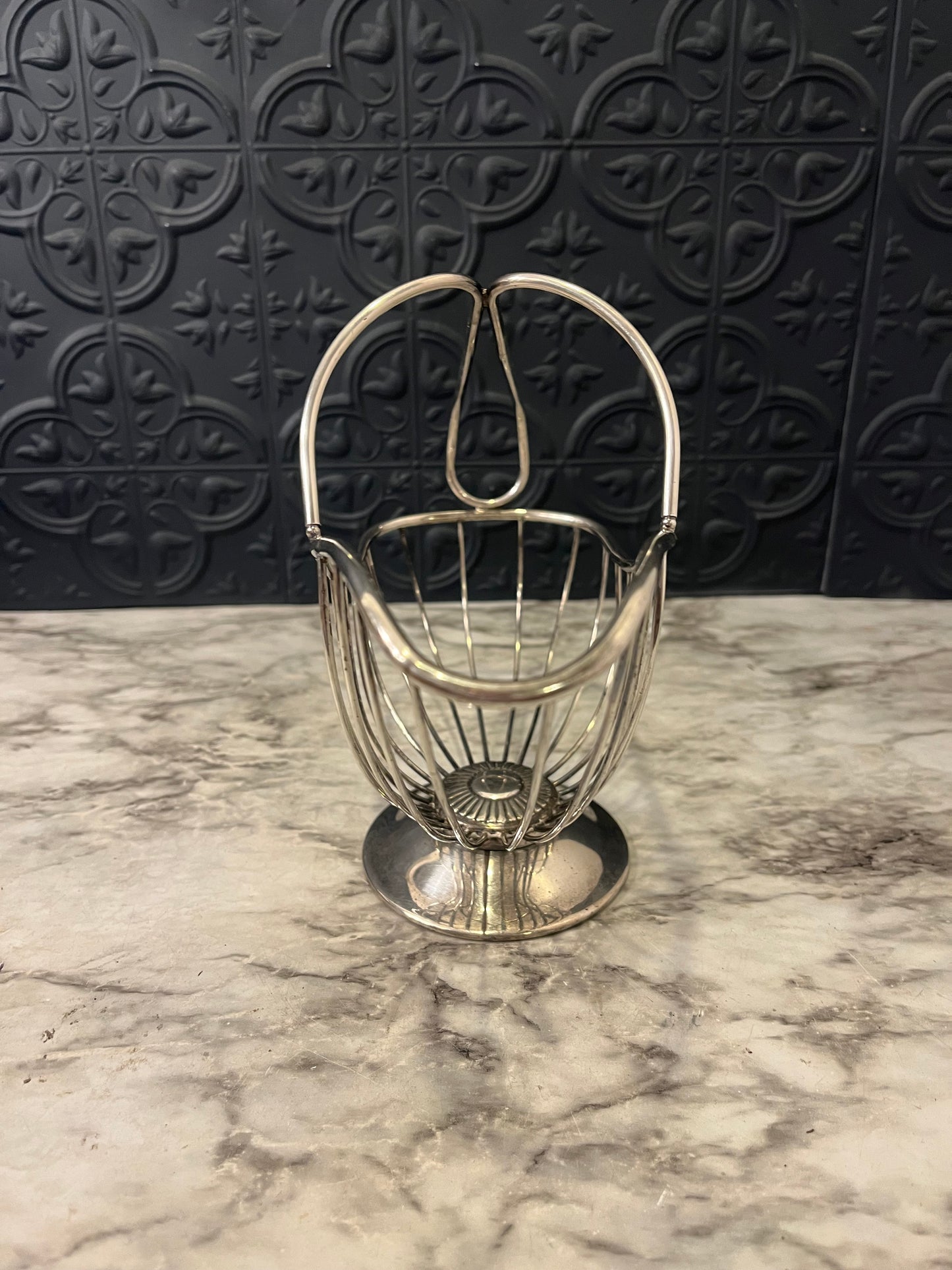 Silver Plate Wine Basket
