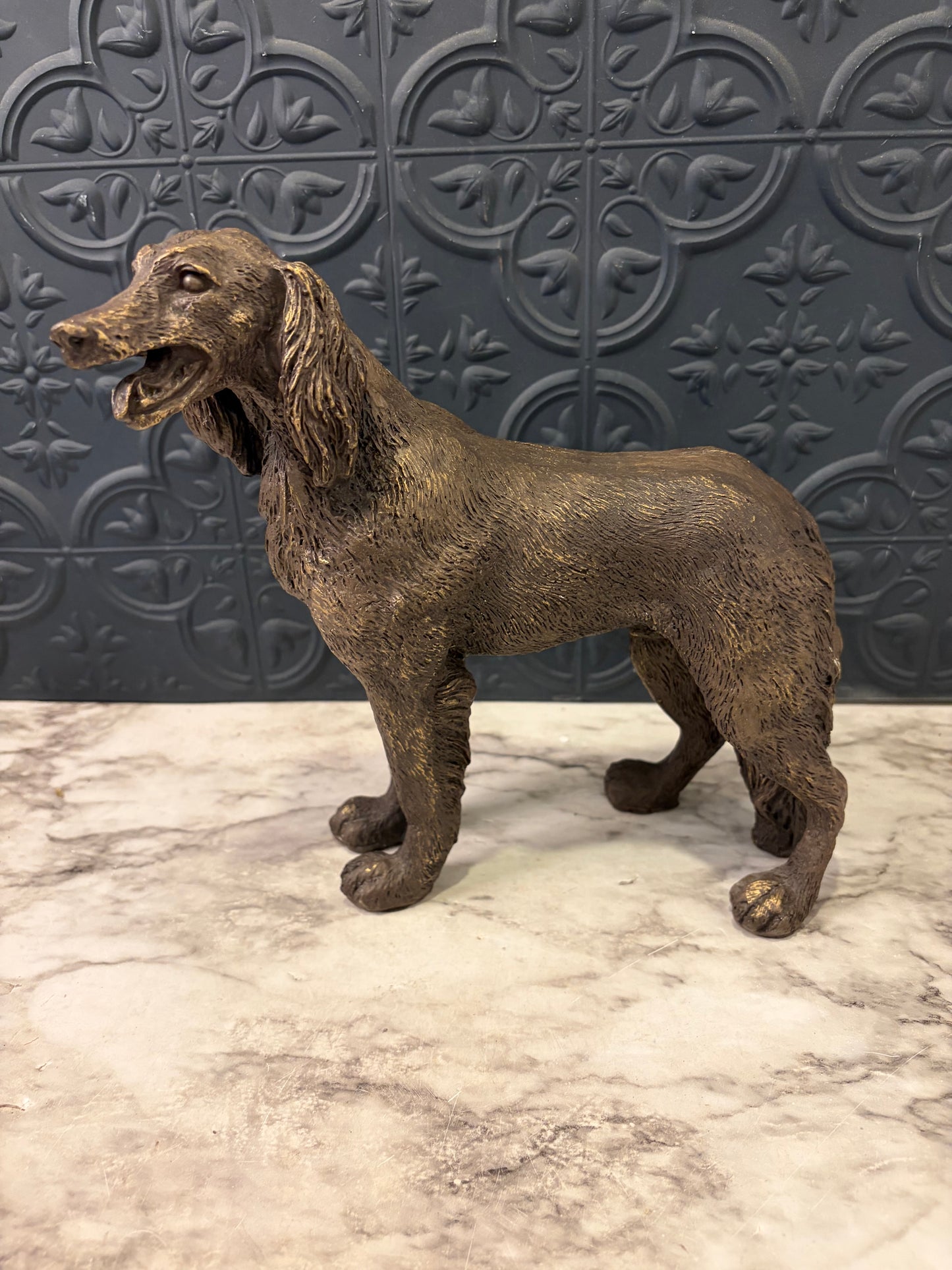 Resin Irish Setter in Bronze Color Finish