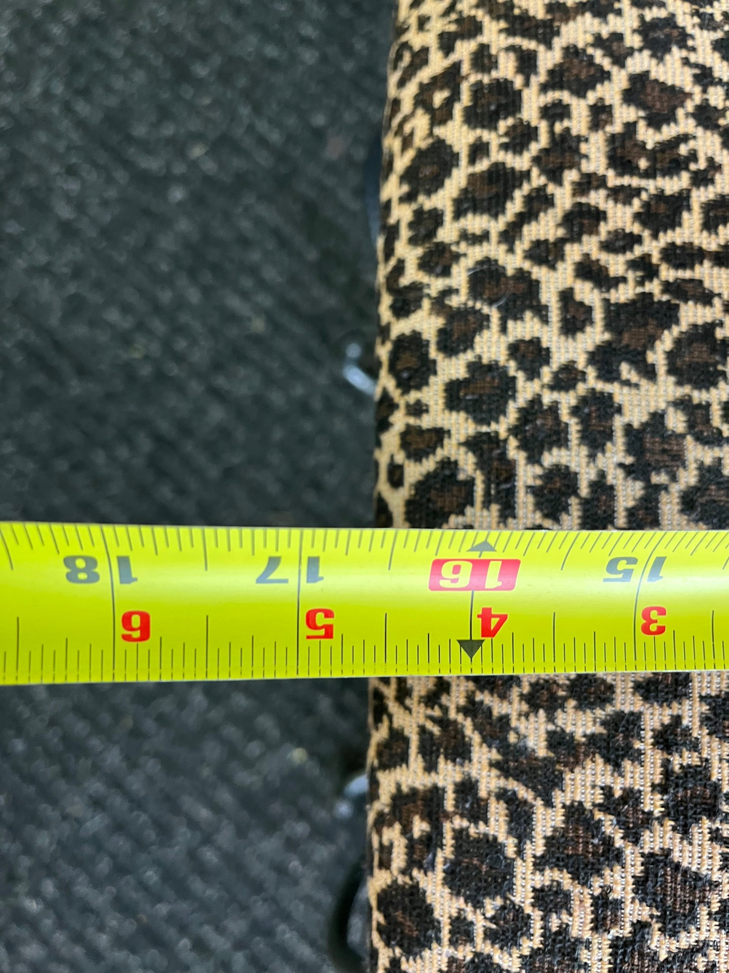 Animal Print Stool With Metal Legs