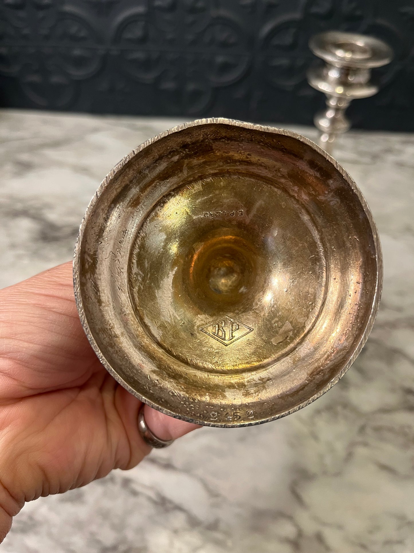 Benedict Proctor Heavy Siver Plate  Candle Holders x 2