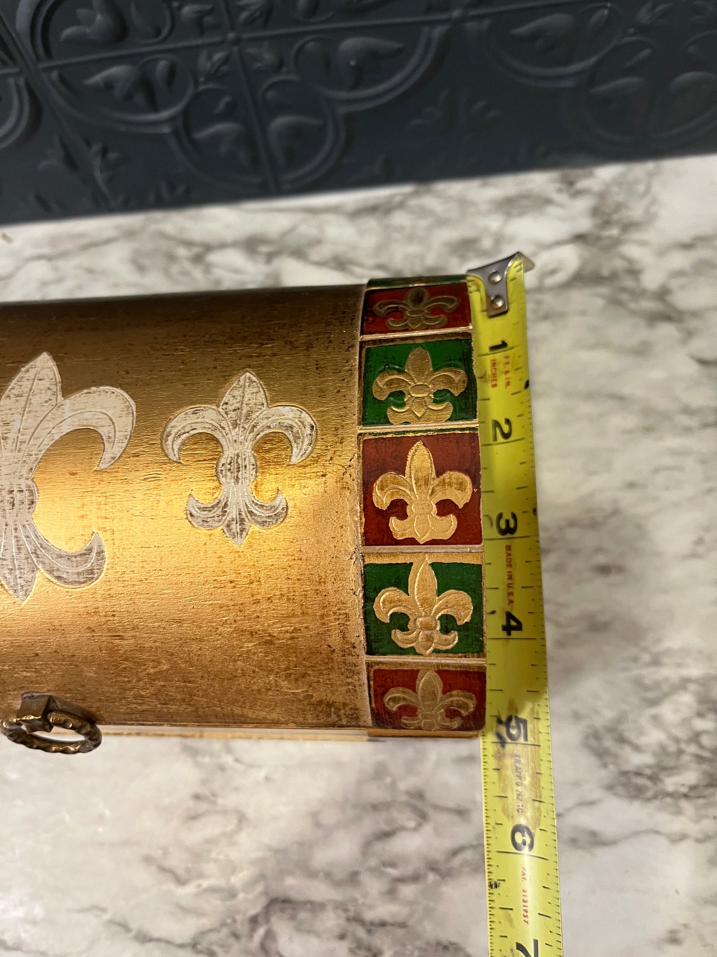 Gold Florentine Music Jewelry Box