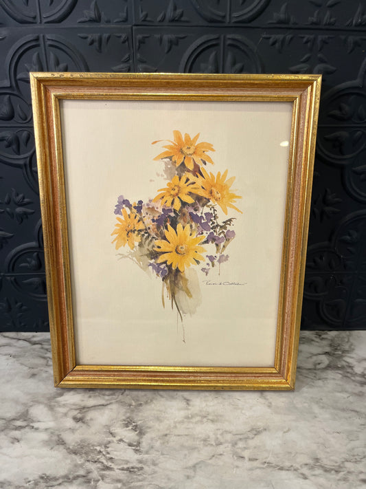 Gold Framed Yellow Flowers