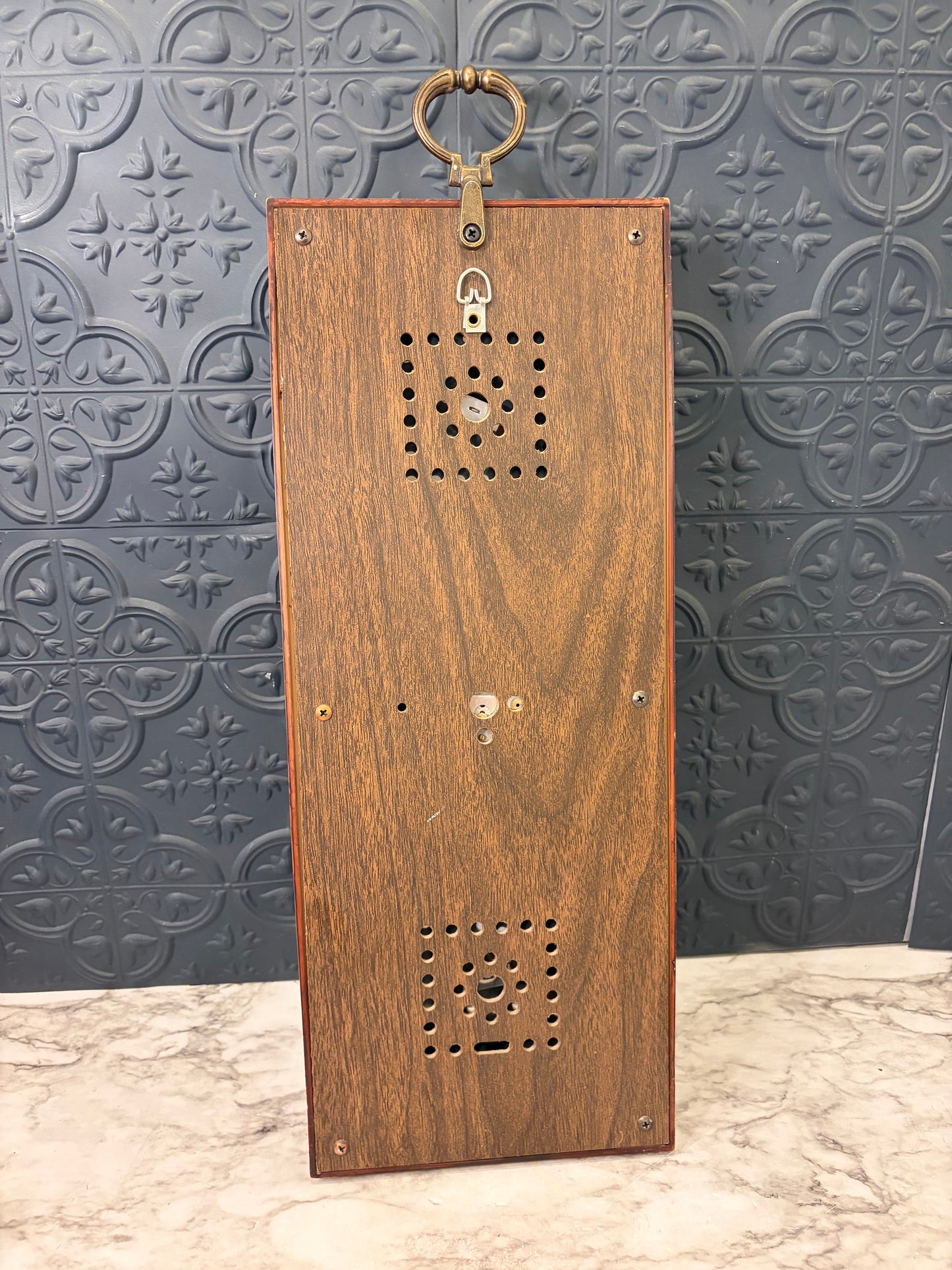 Vintage 70's style Springfield Weather Station Faux Wood
