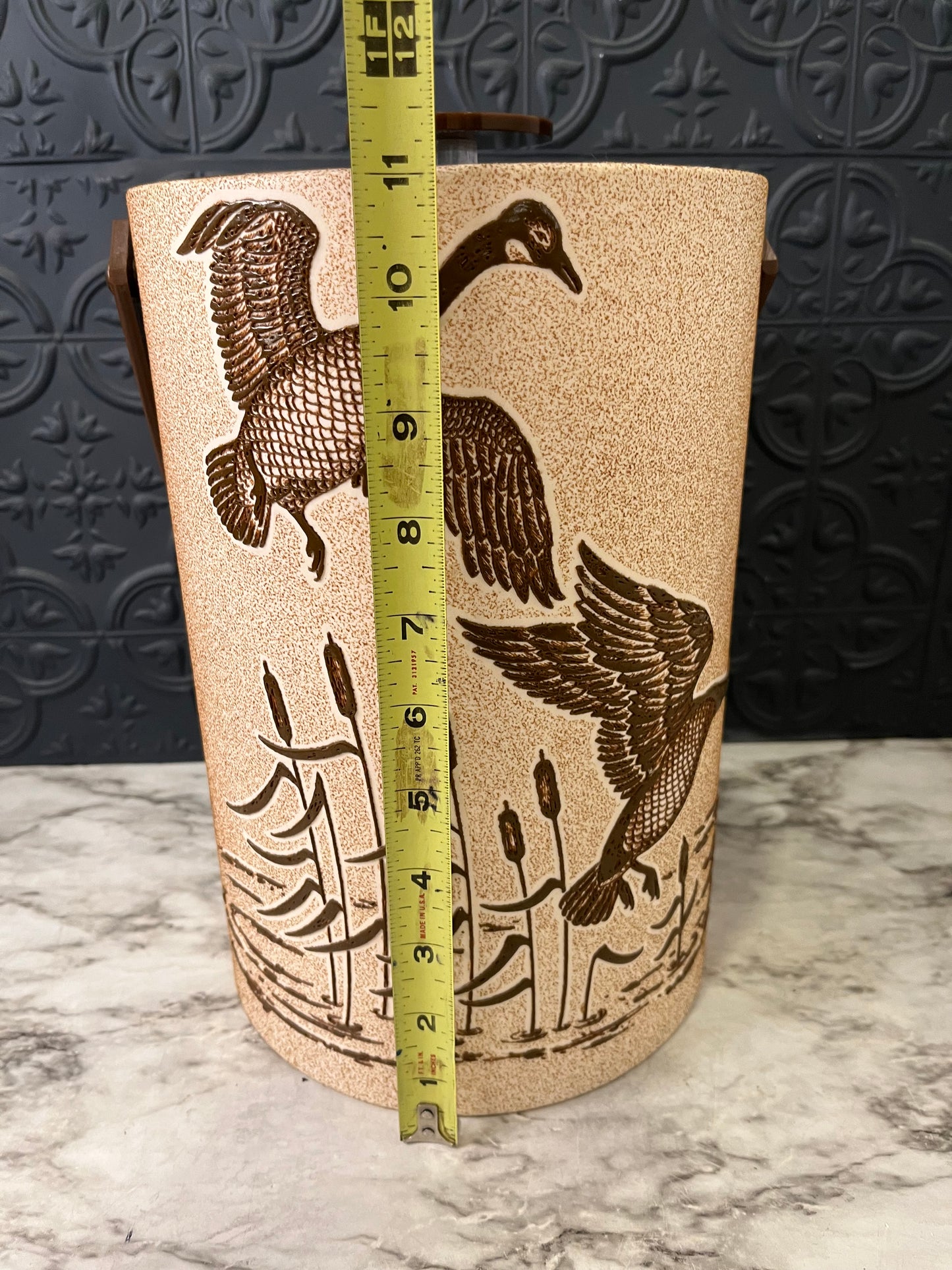 MCM Ducks in Flight Fiberglass Ice Bucket