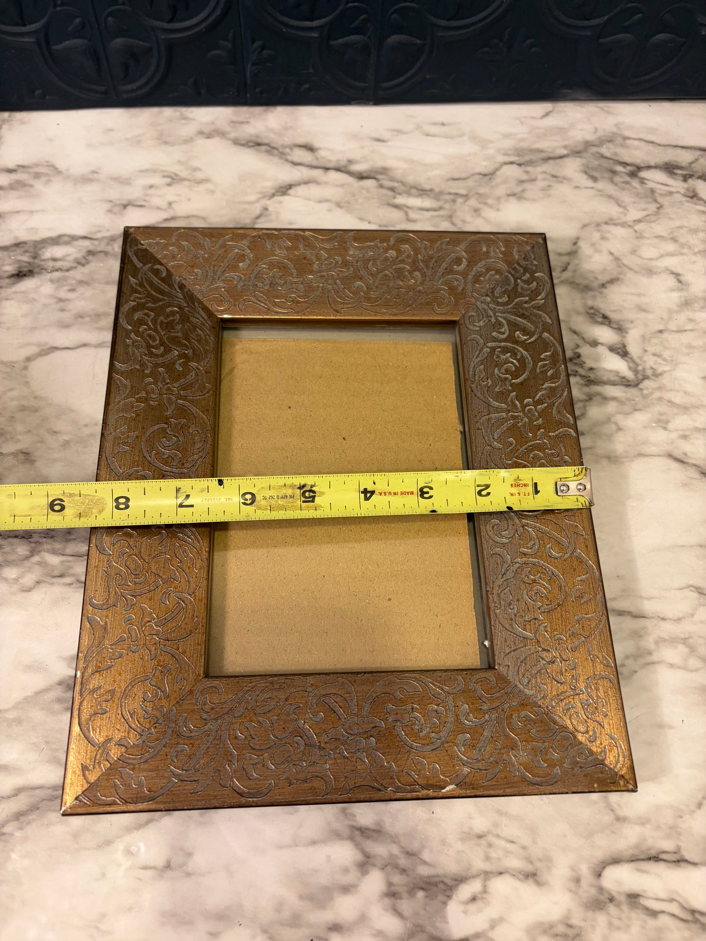 Bronze Color Frame with Floral Details