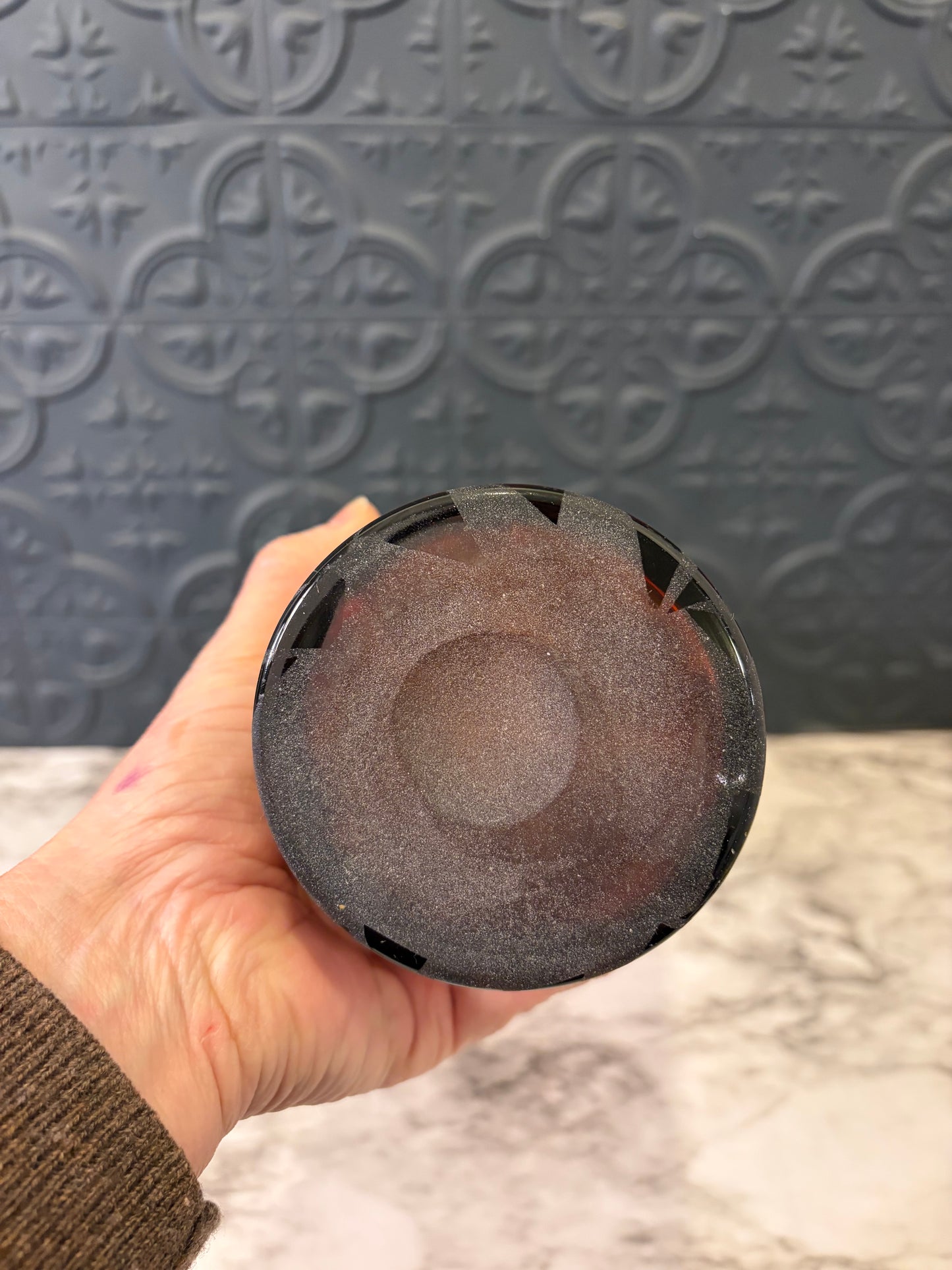 Etched Tortoise Shell Vase