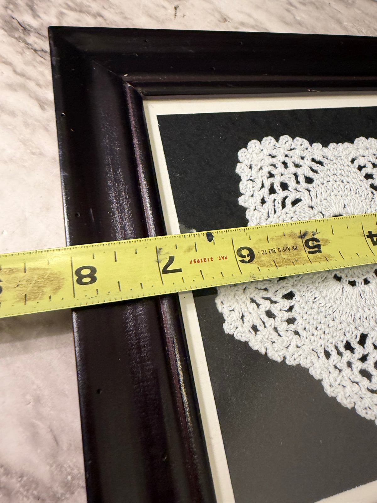 8" Framed Doiley Flower Shape