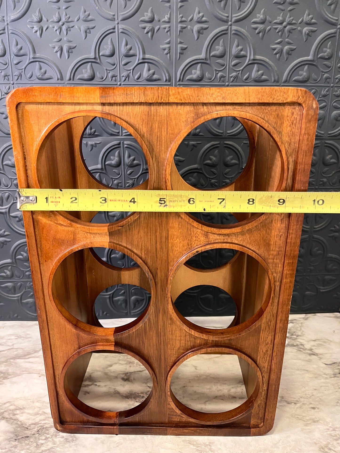 Mid Century Nine Rack Wine Holder