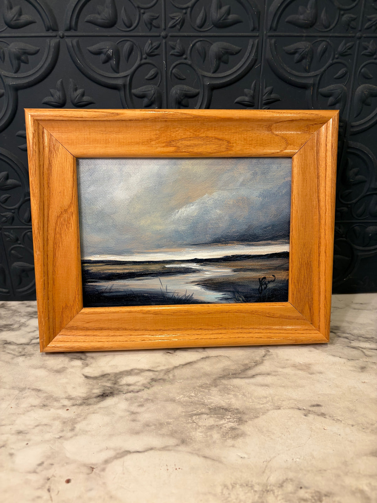 Lazy Stream Before a storm Original Painting by Jessie