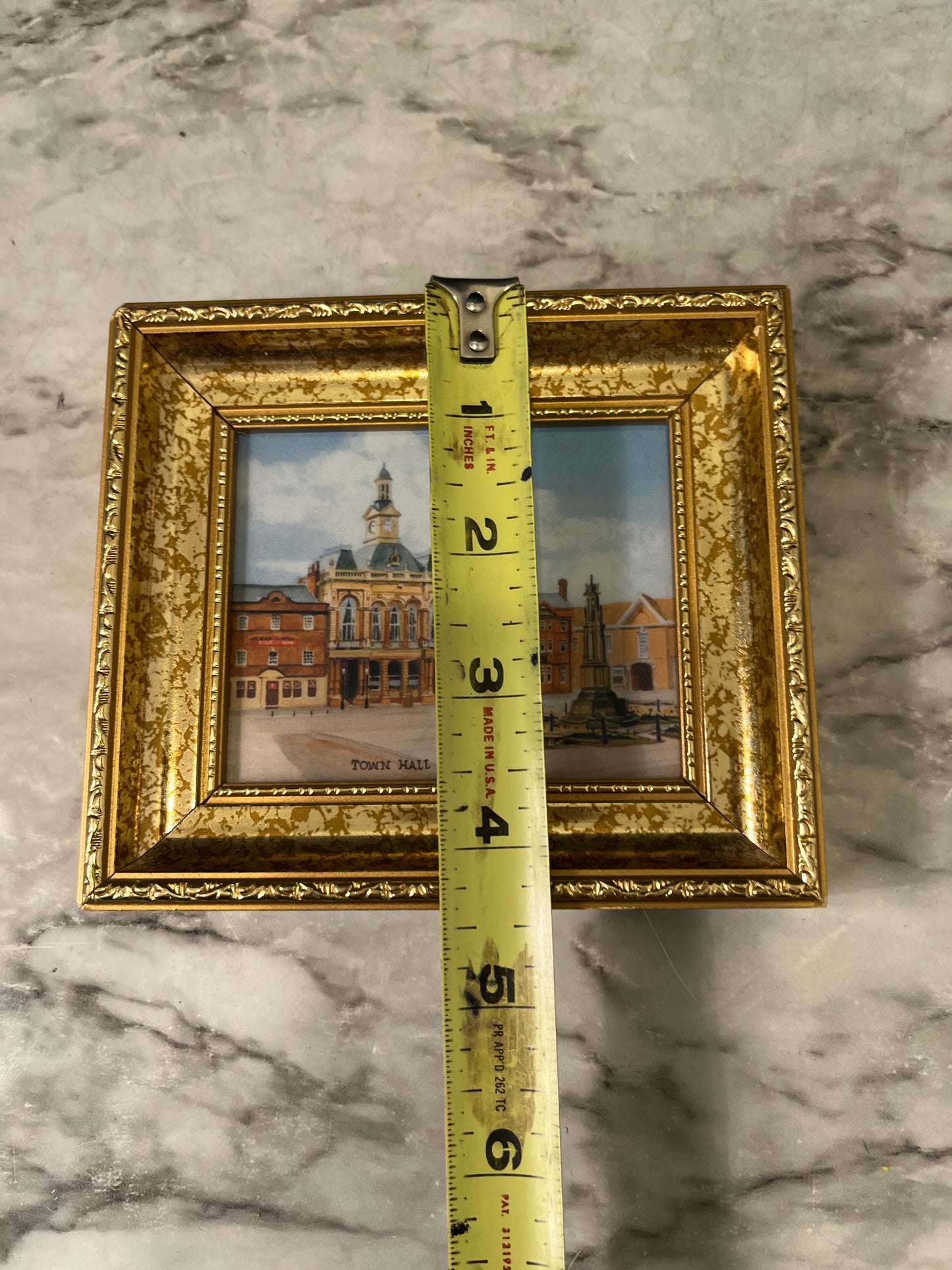 Mini Town Hall print framed