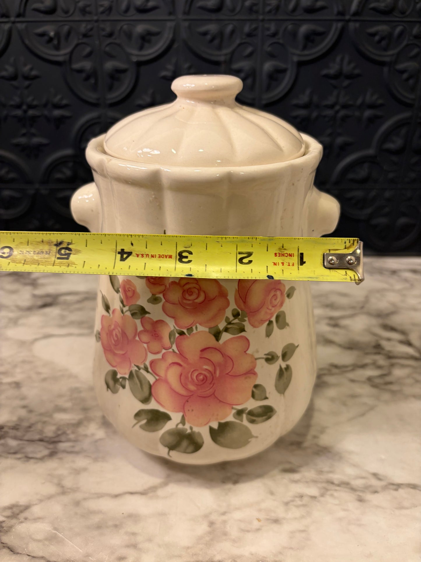 Gibson Pink Floral Canister