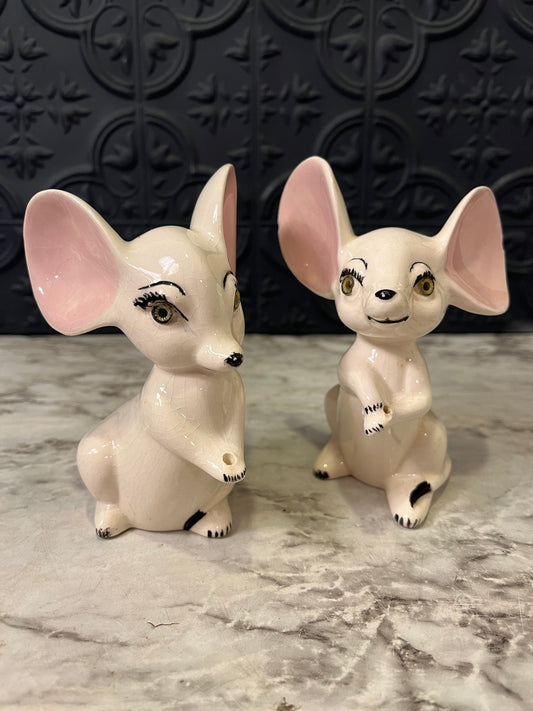 Ceramic Mice Figures - Chipped ear