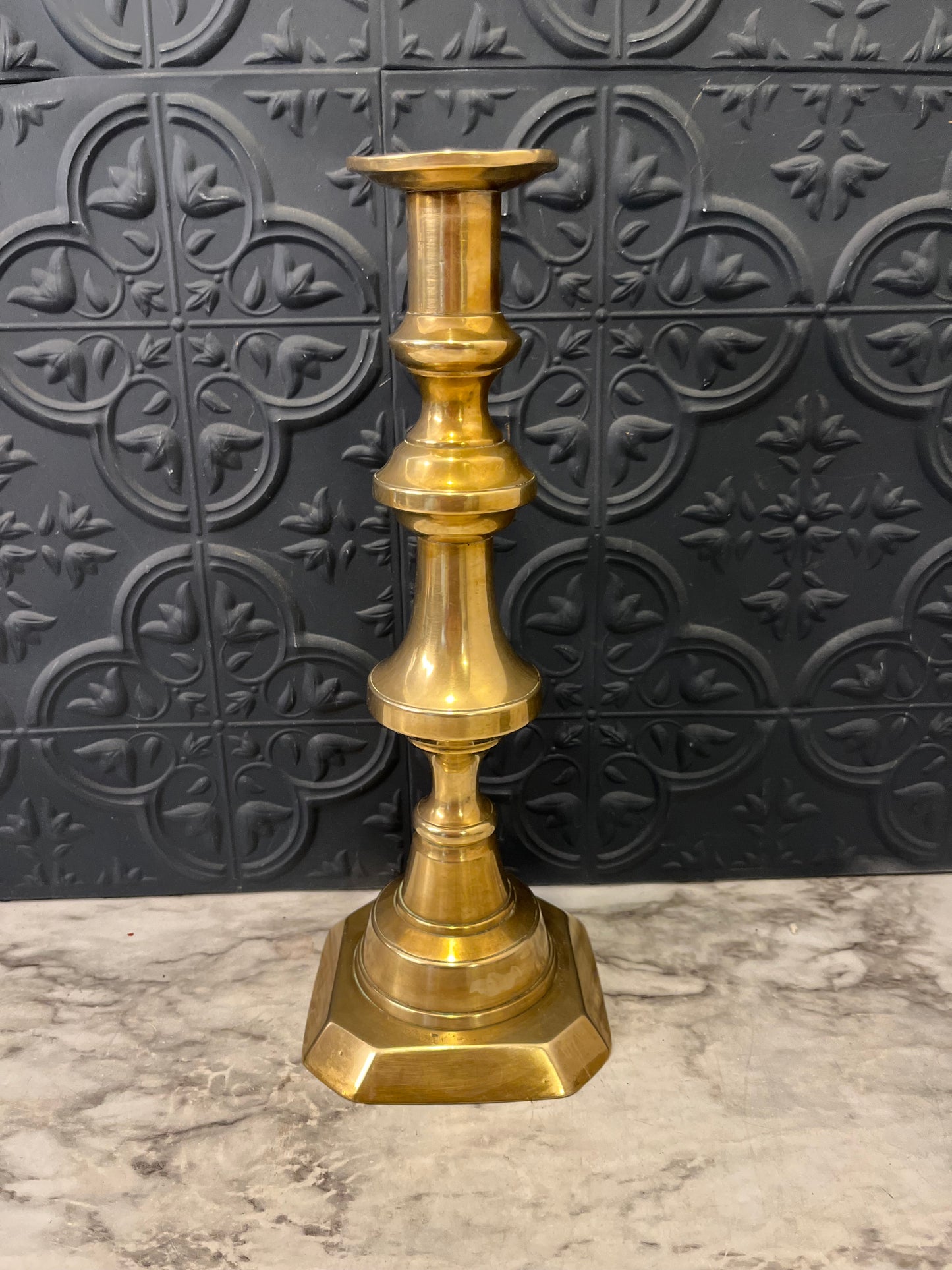 Brass Candle Holder 10.75 "