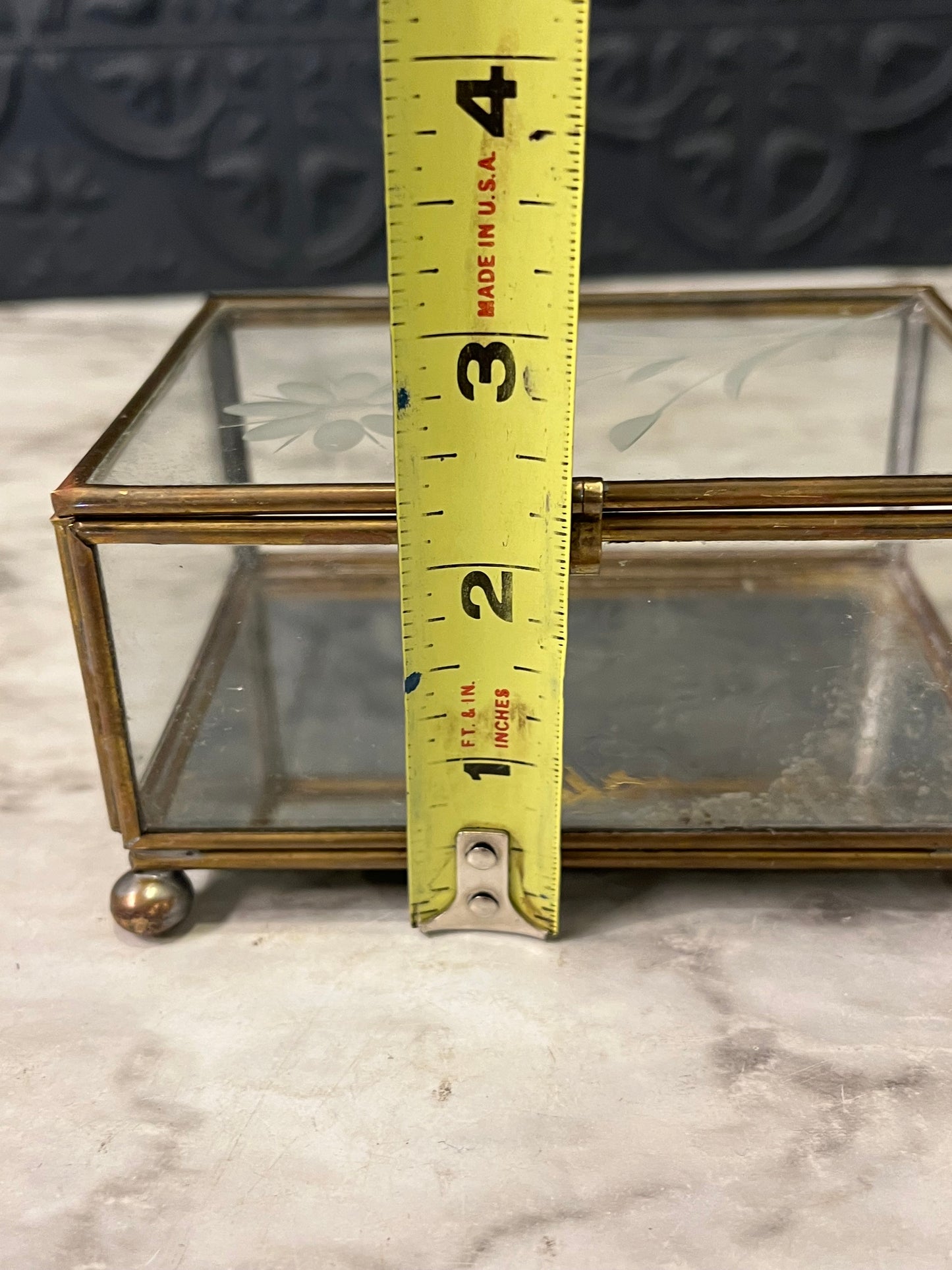 Etched Glass Box AS IS