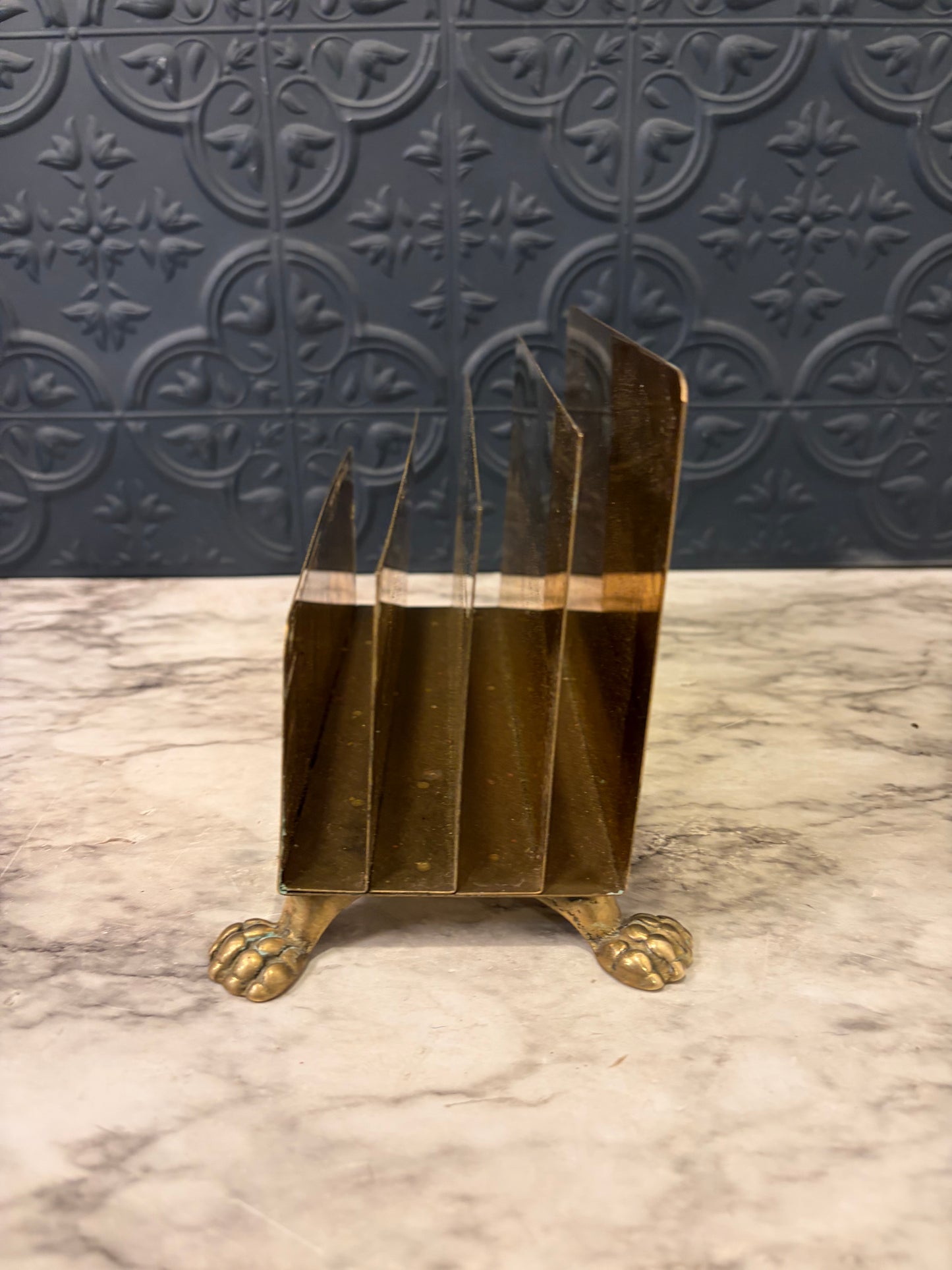 Brass Letter Holder with Feet
