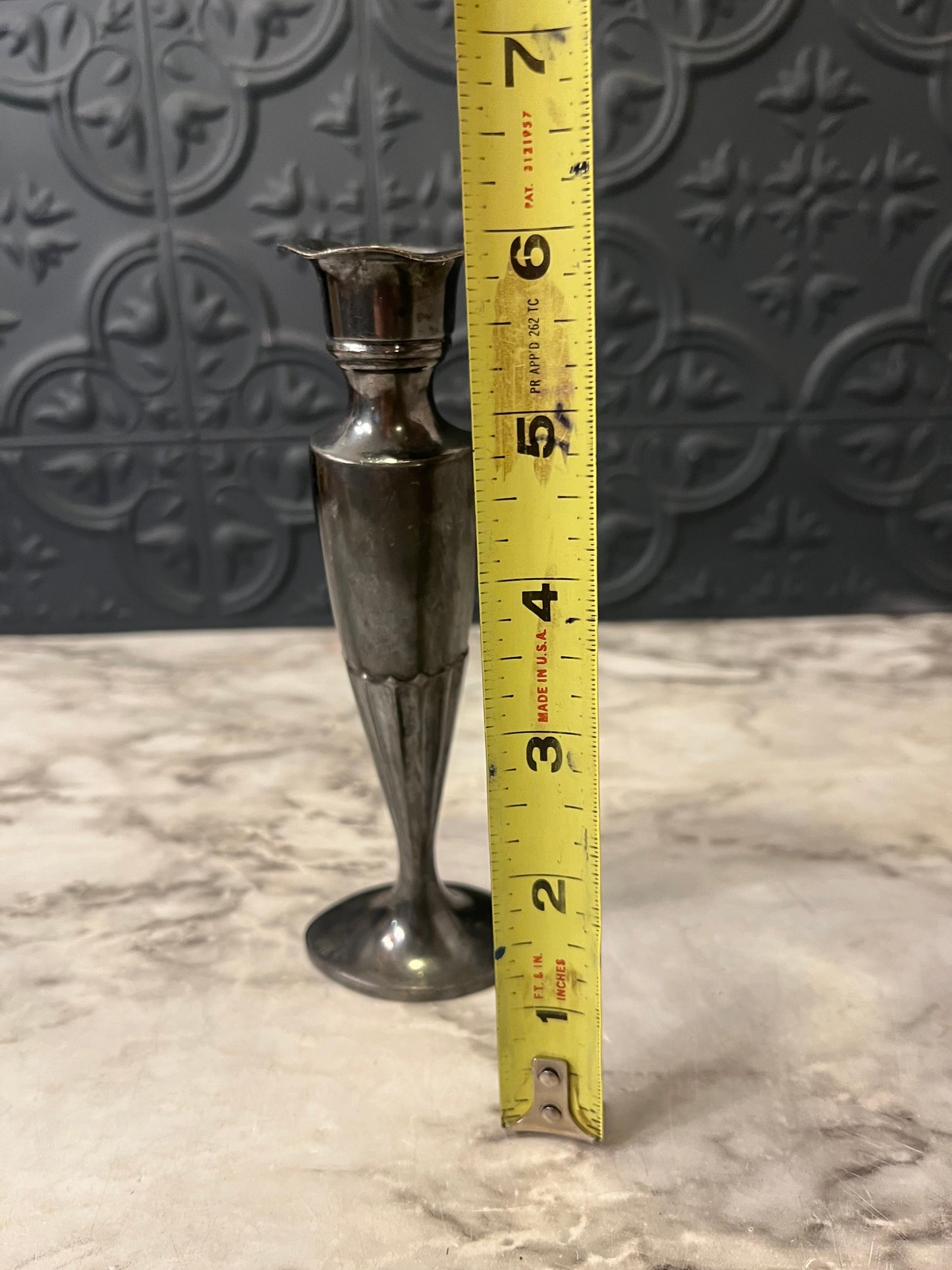 Silver Plated Small Fluted Vase