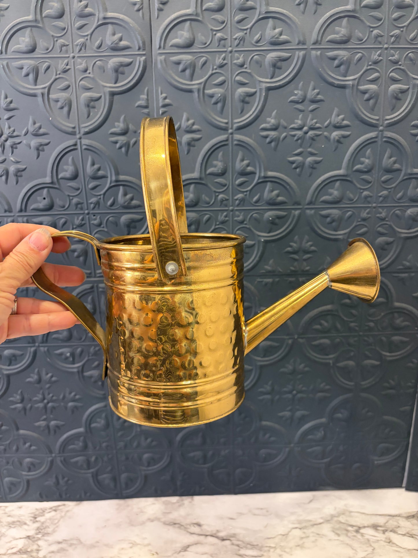 Small Brass Watering Can with Handle