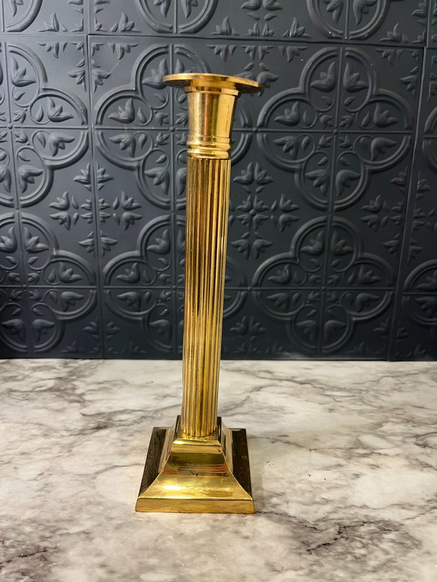 Brass Column Candle Holder