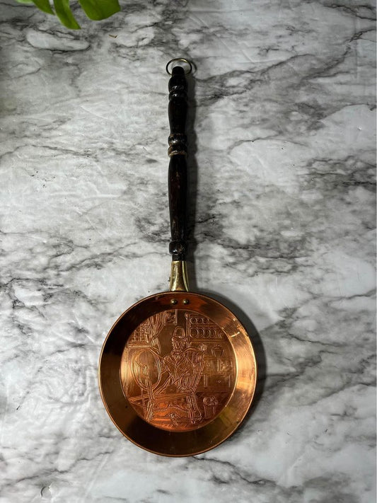 Copper Etched Spoon Wood Handle