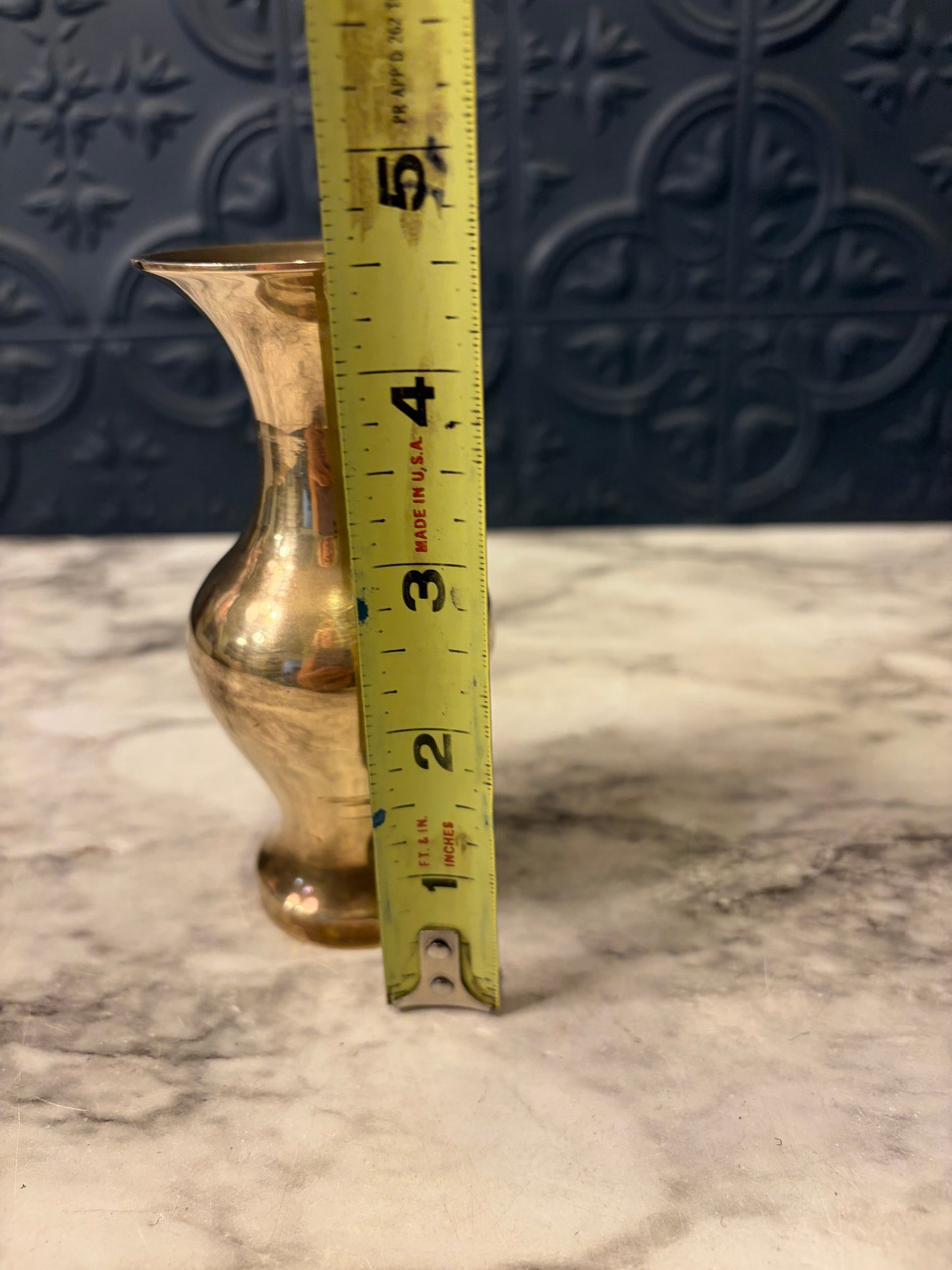 4.5" Brass Bud Vase