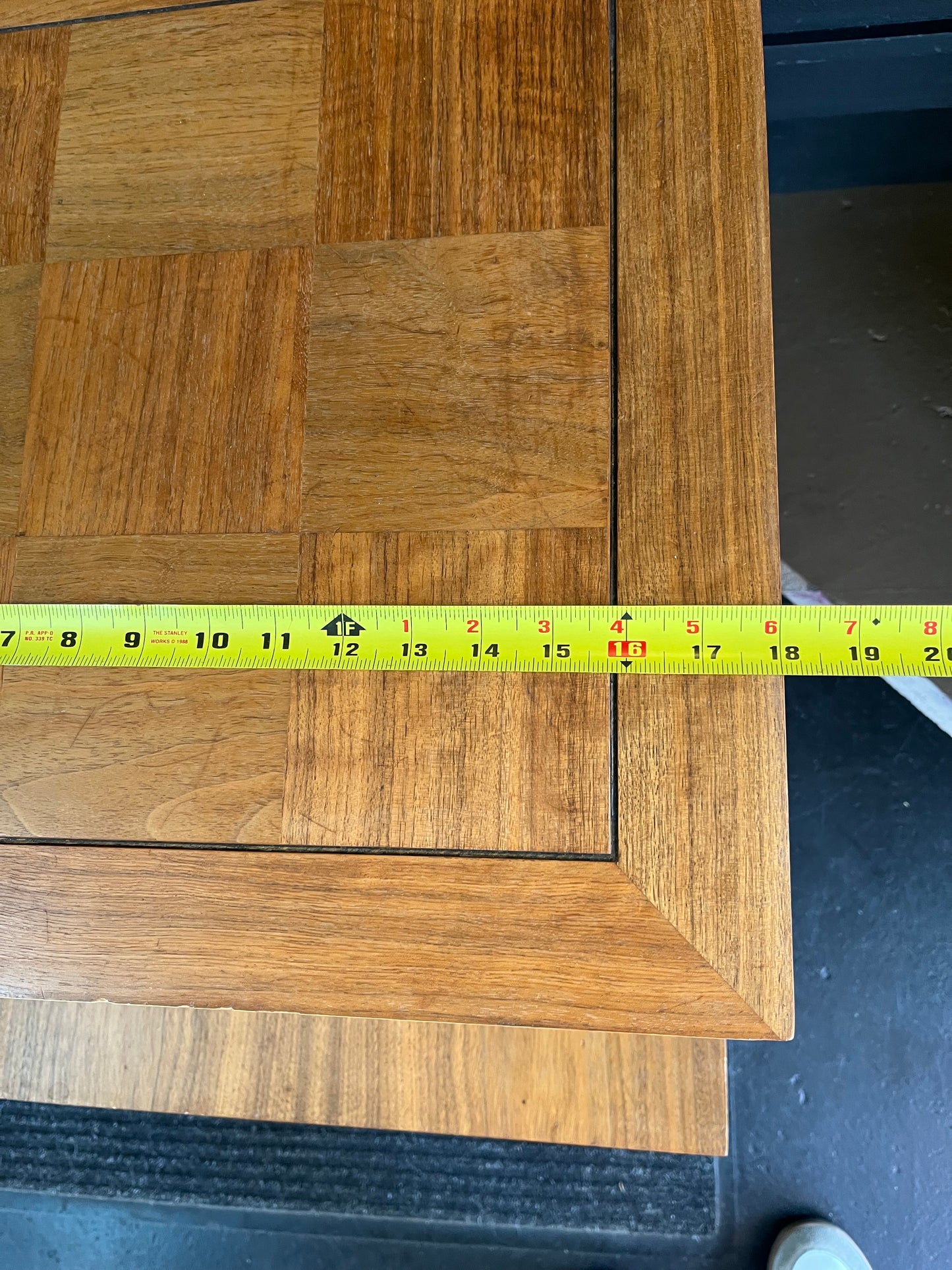 Mid Century Lane Side Table with Faux Drawer