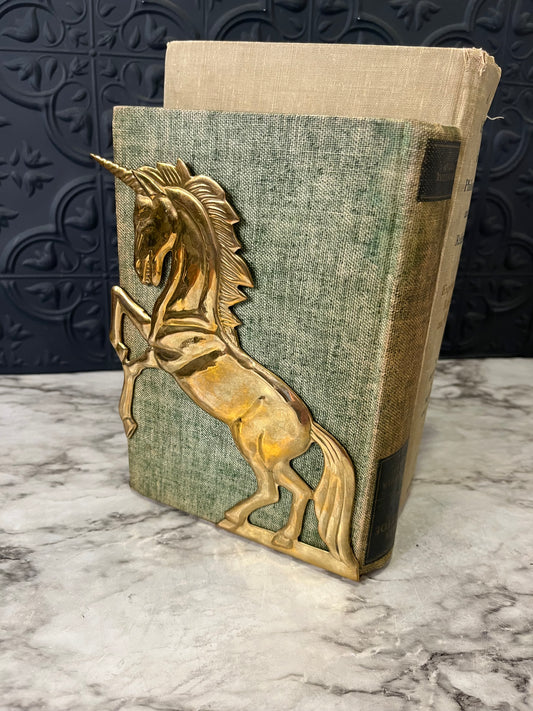 Brass Unicorn Bookends set of 2