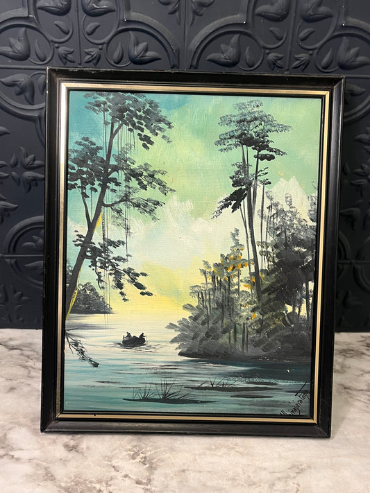 Green and Blue Seascape Painting