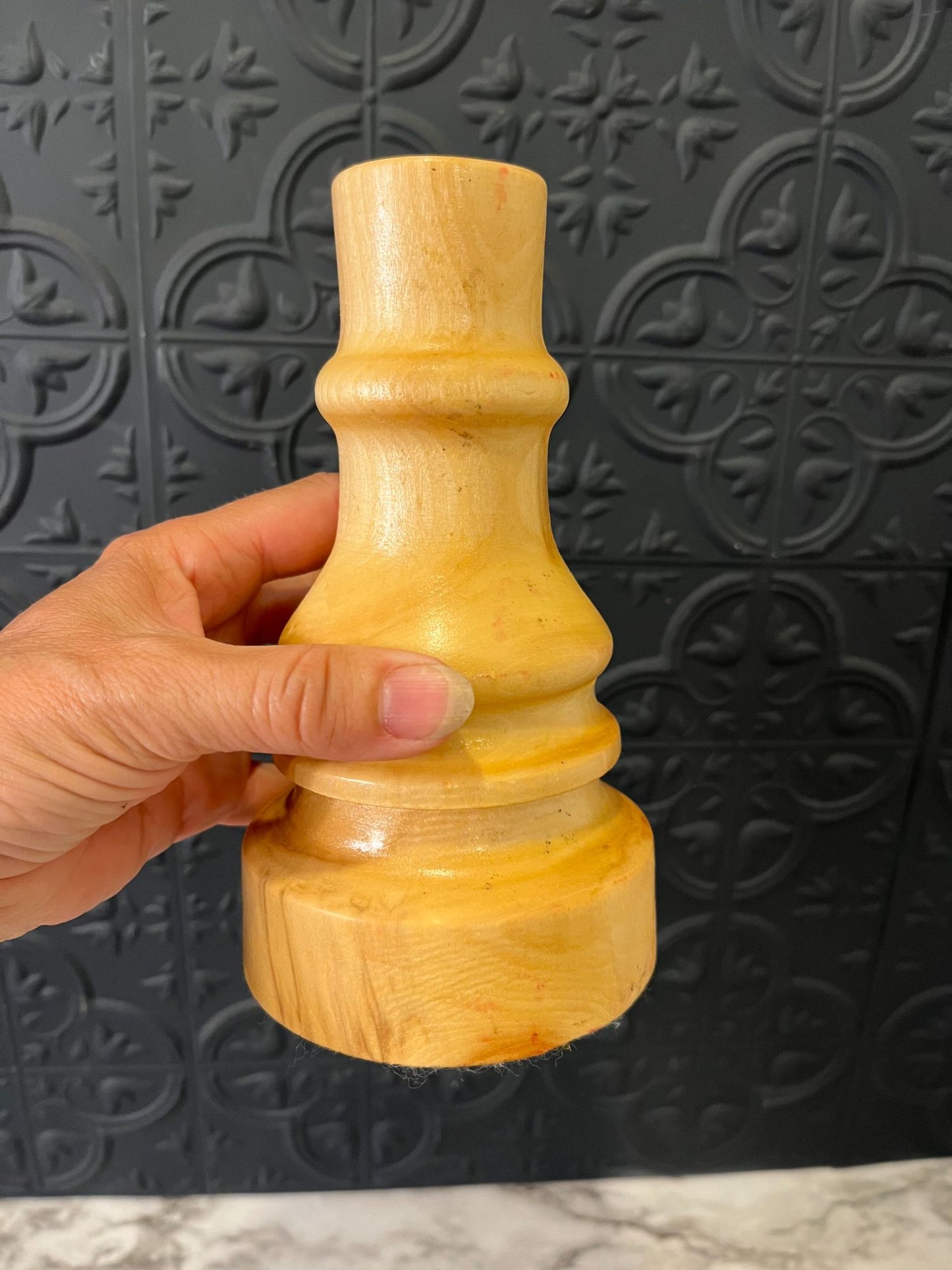 Light Wood Candlestick