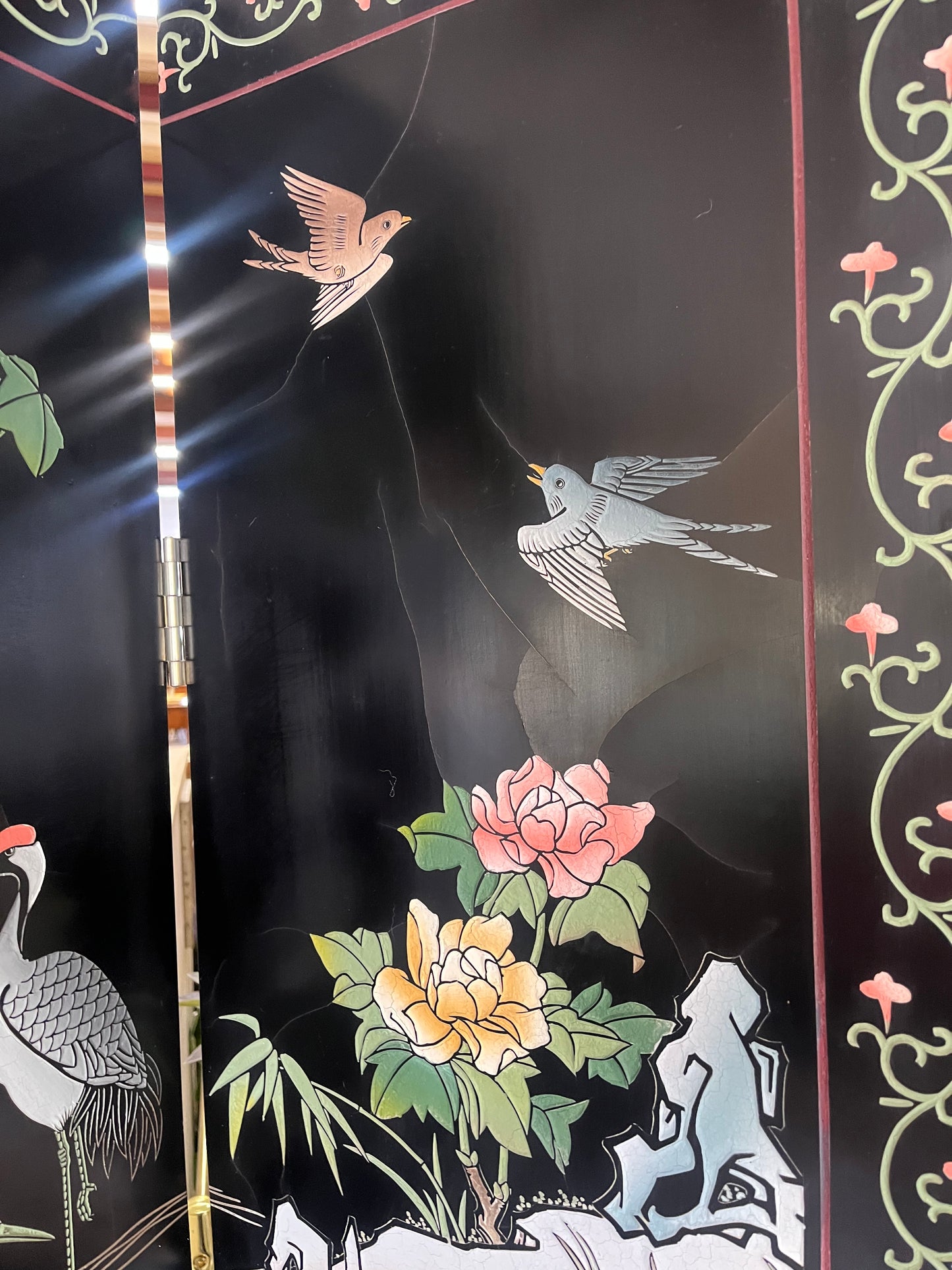 Chinoiserie Four Panel Screen
