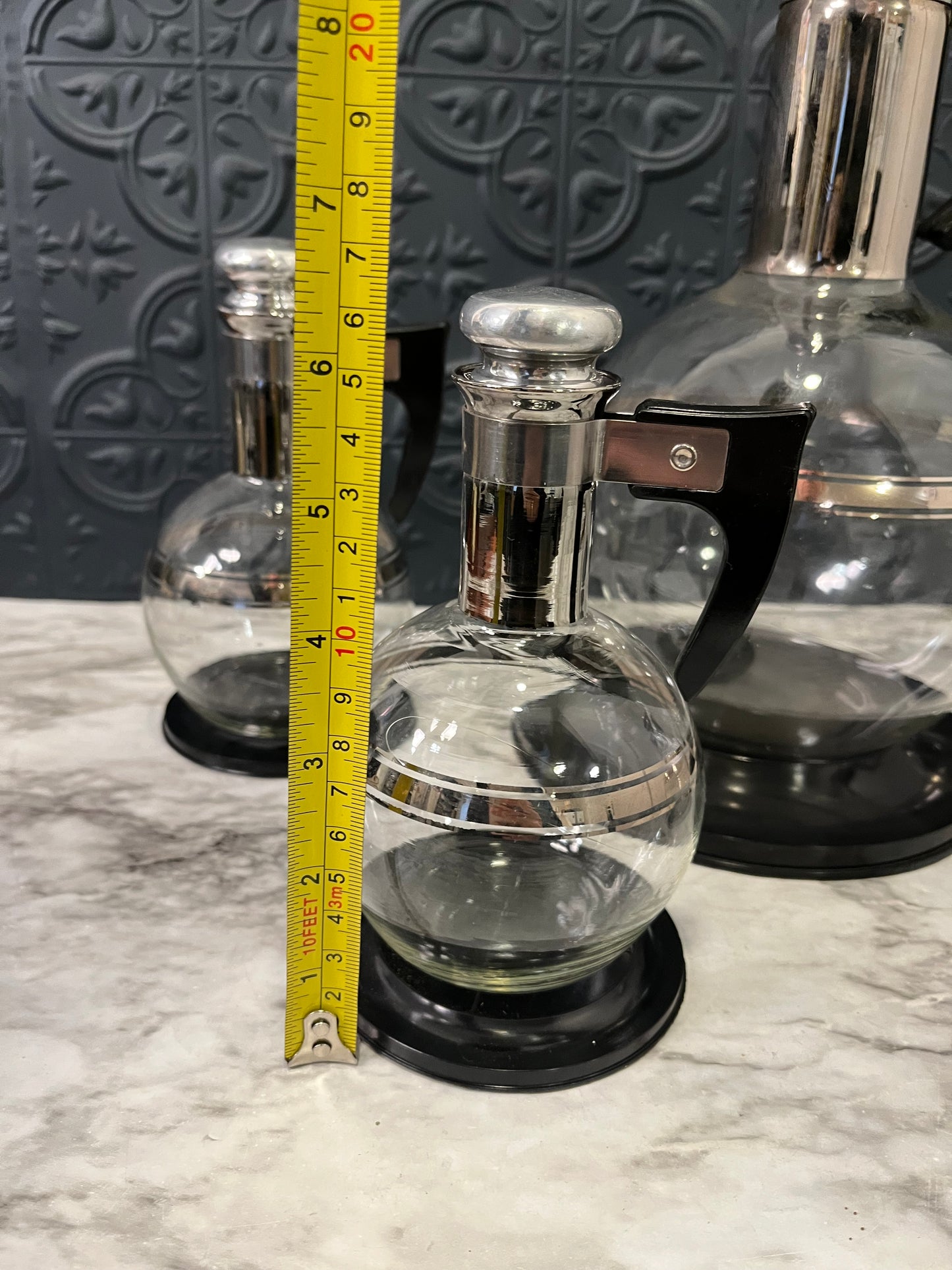 Cara Set Mid Modern Glass Coffee Carafe Set