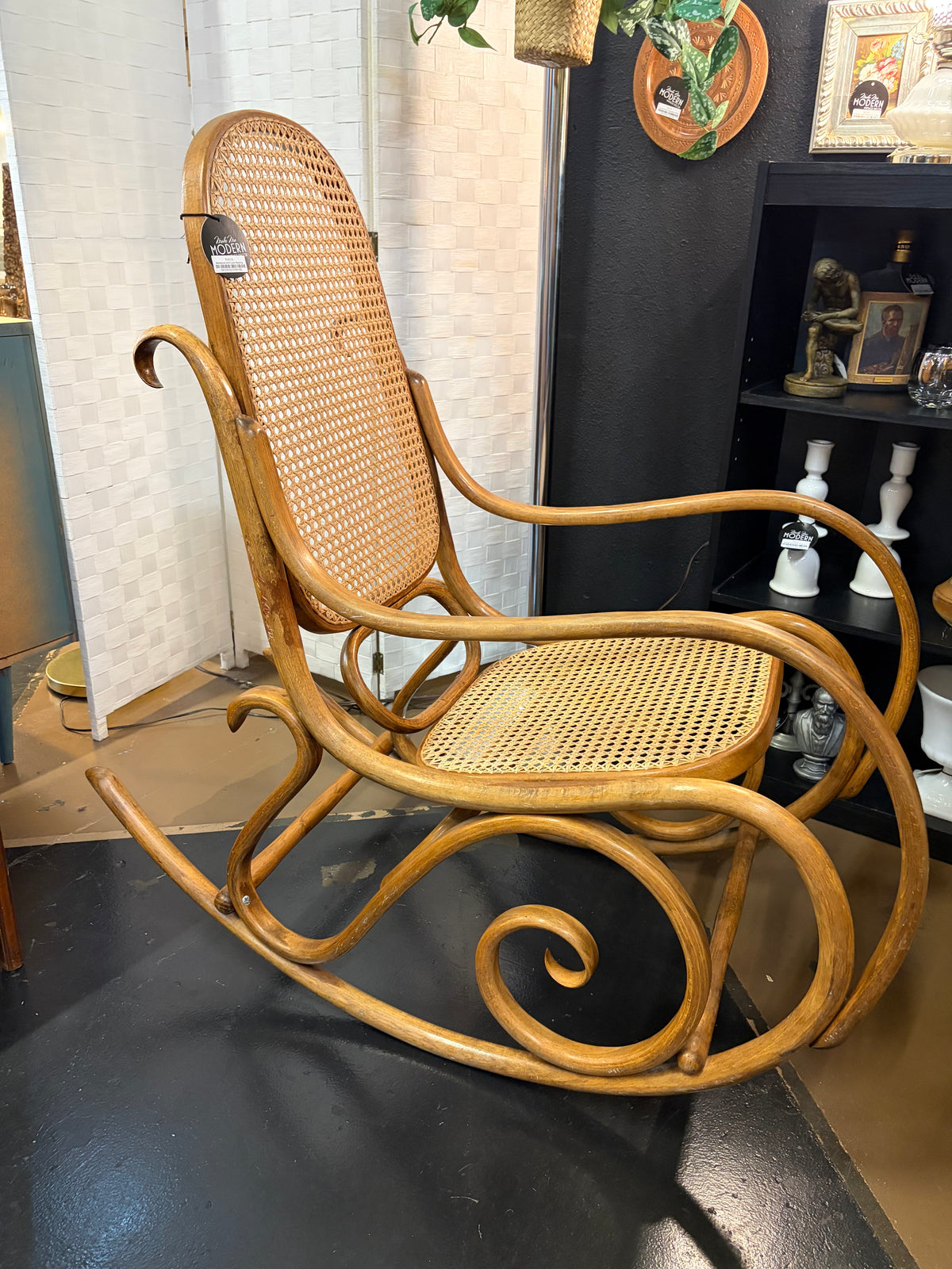 Bentwood and Cane Rocking Chair