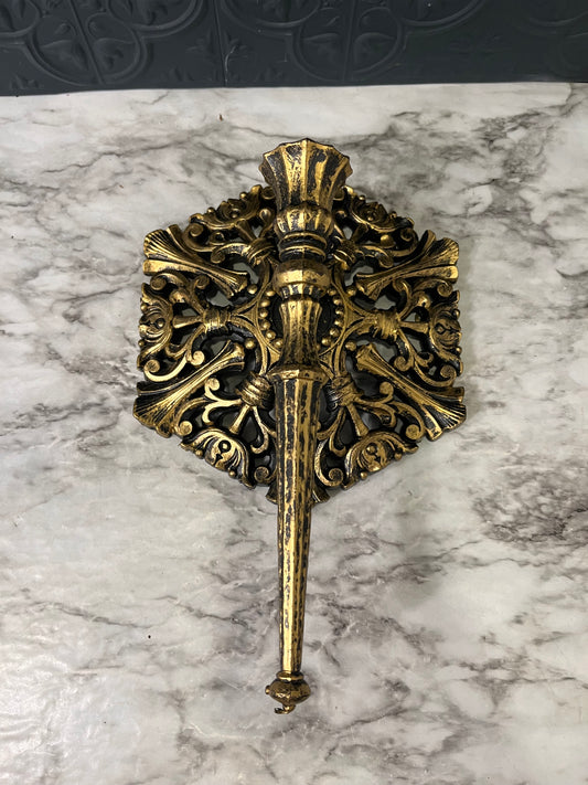 Gold and Black Hexagon Wall Sconce