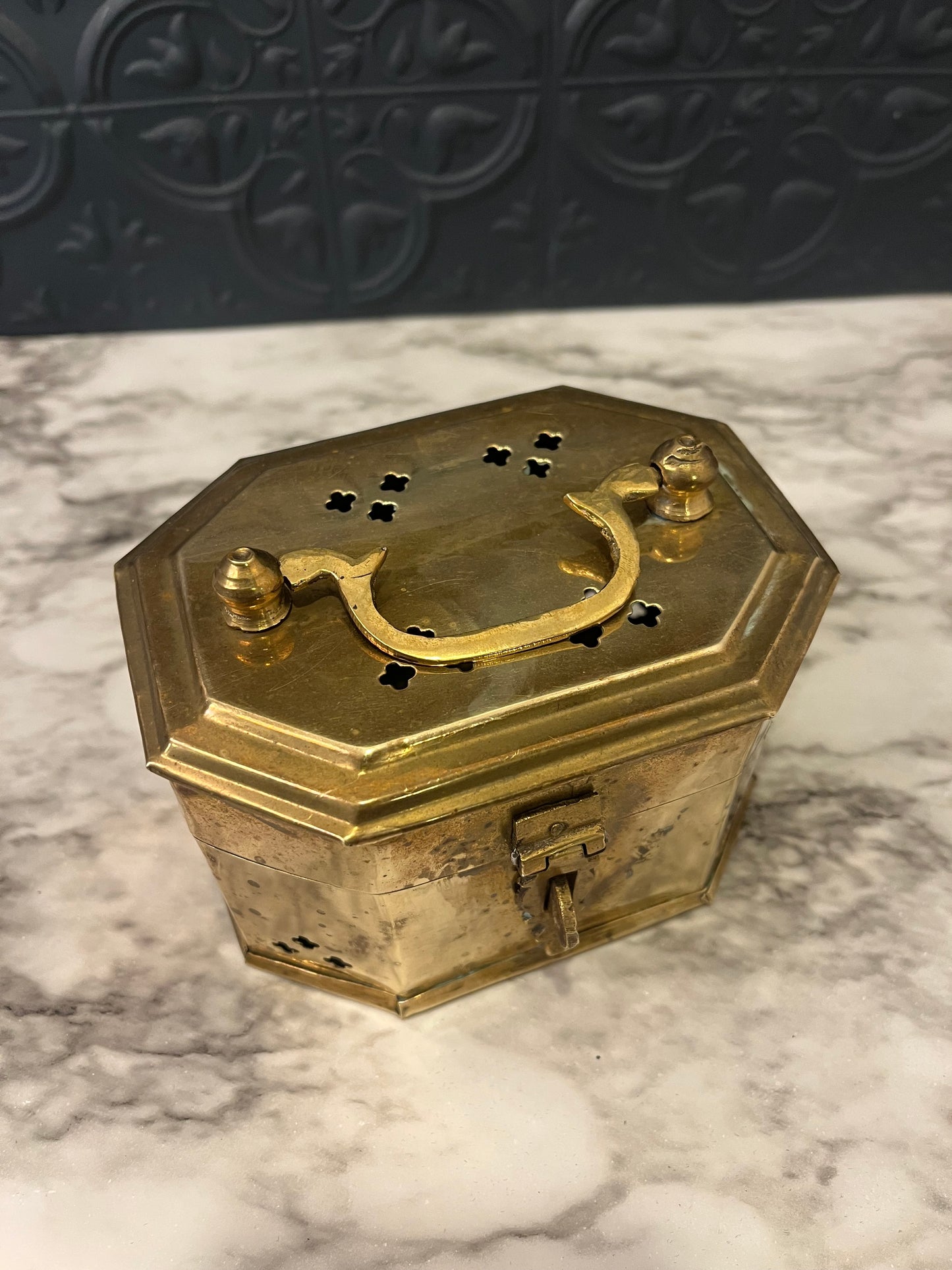 Hexagon Brass Cricket Box