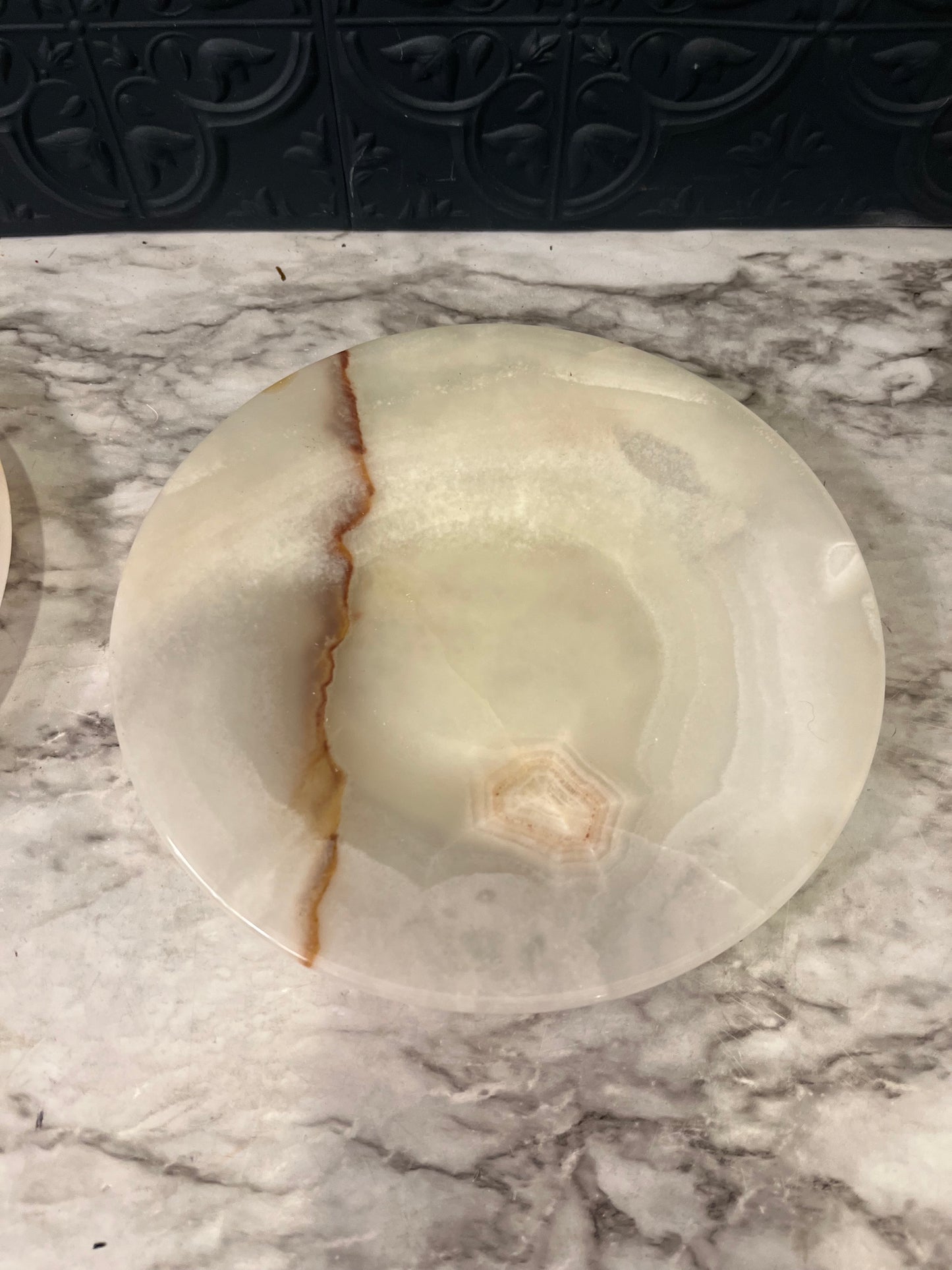 Vintage Onyx Plate -each