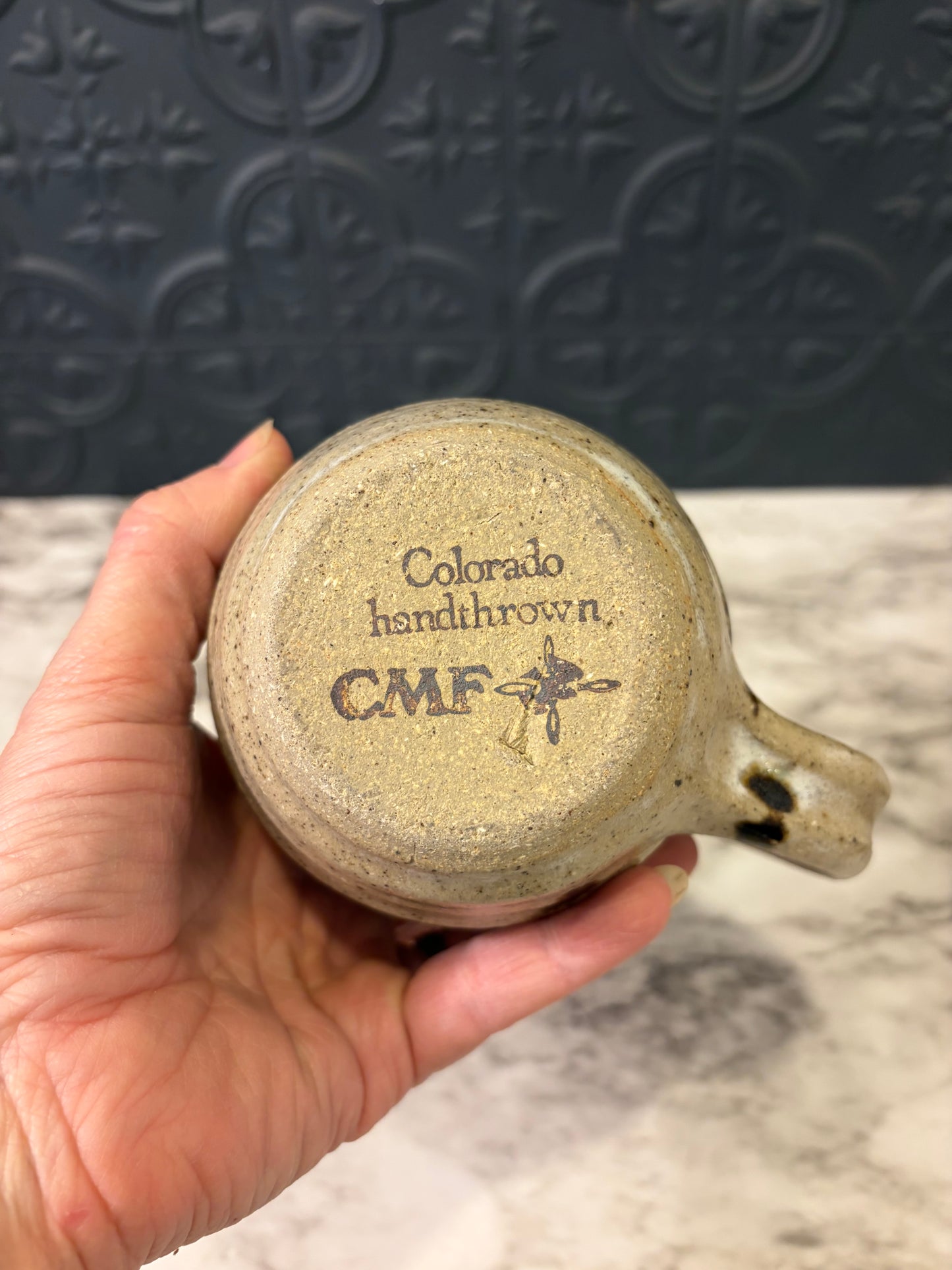 Brown and Tan Colorado Thrown Mug