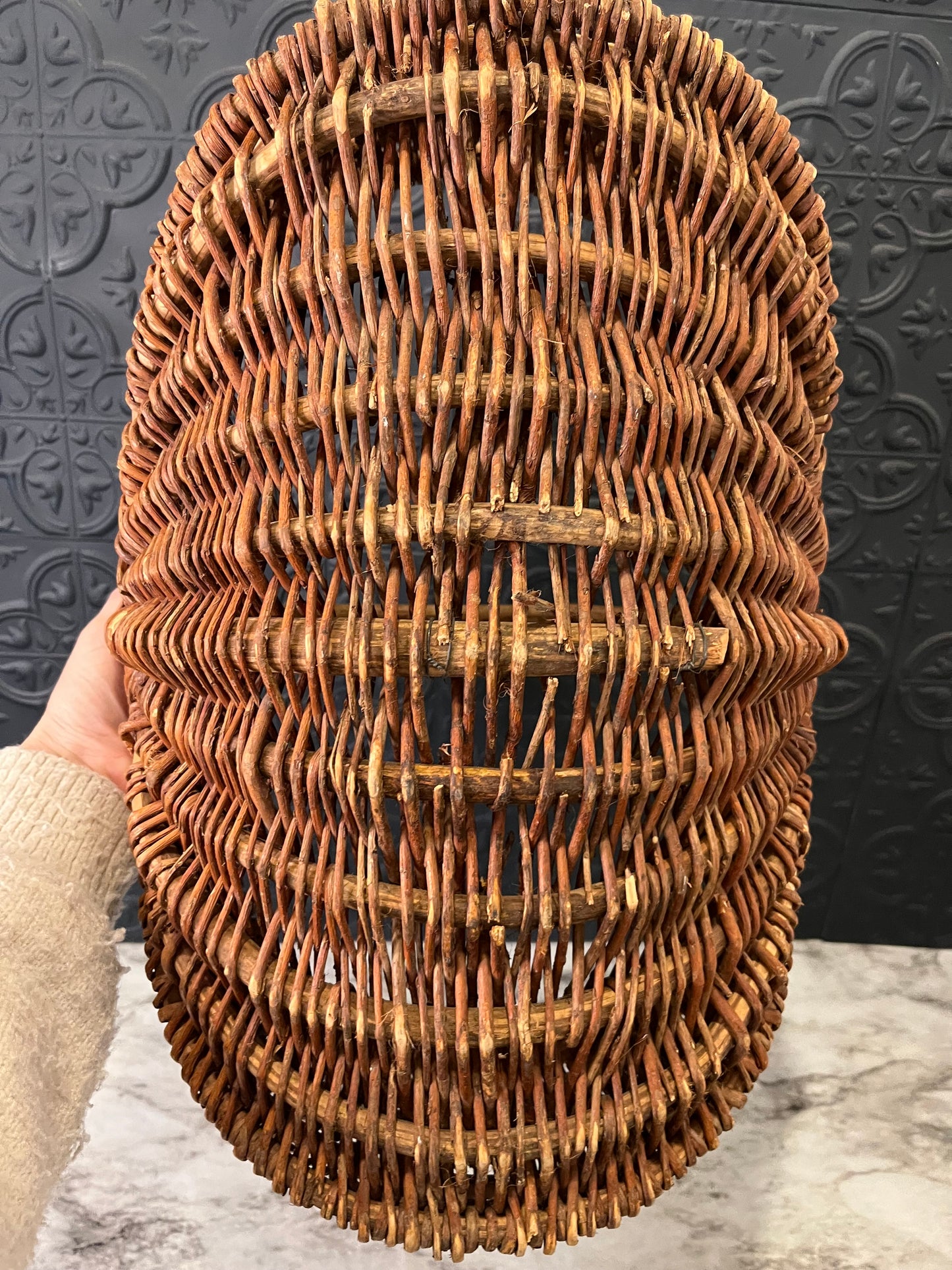 Antique French Egg Basket