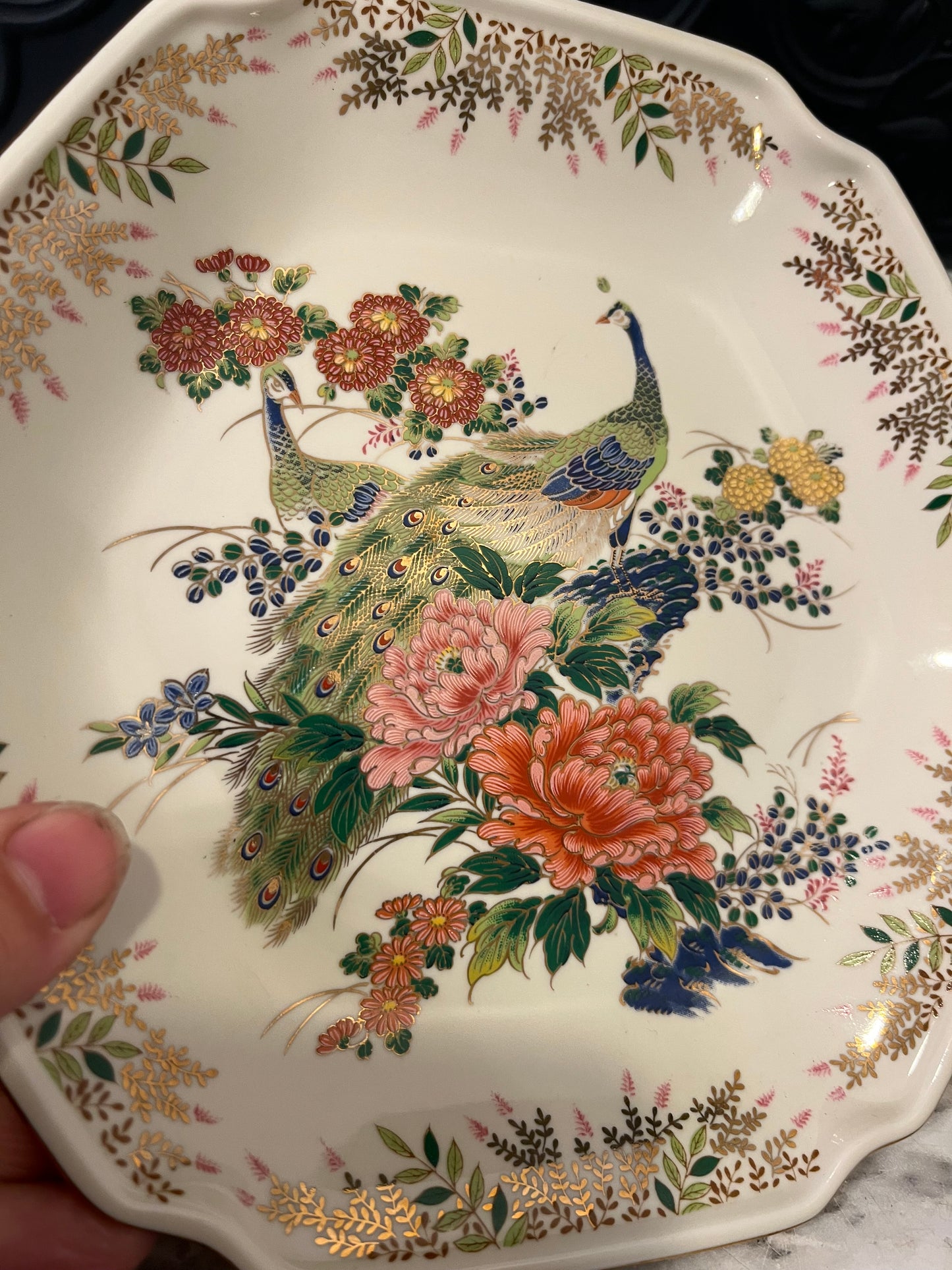 Vintage Japanese Hexagon Plate