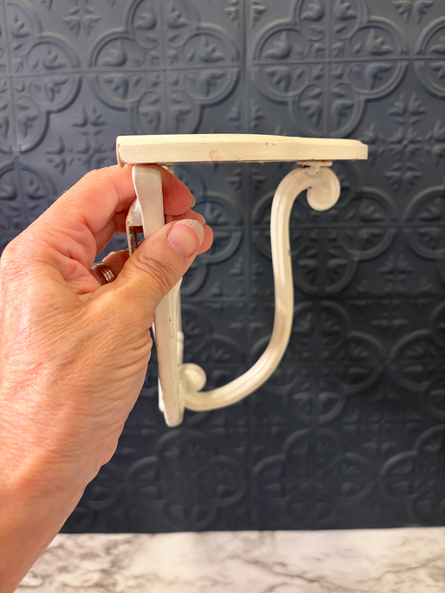 White cast Iron Wall Shelf