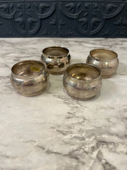 Silver Plated Napkin Ring Holder x 4