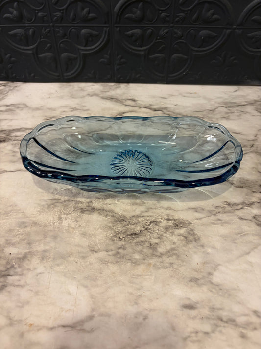 Blue imperial Glass Oval Dish