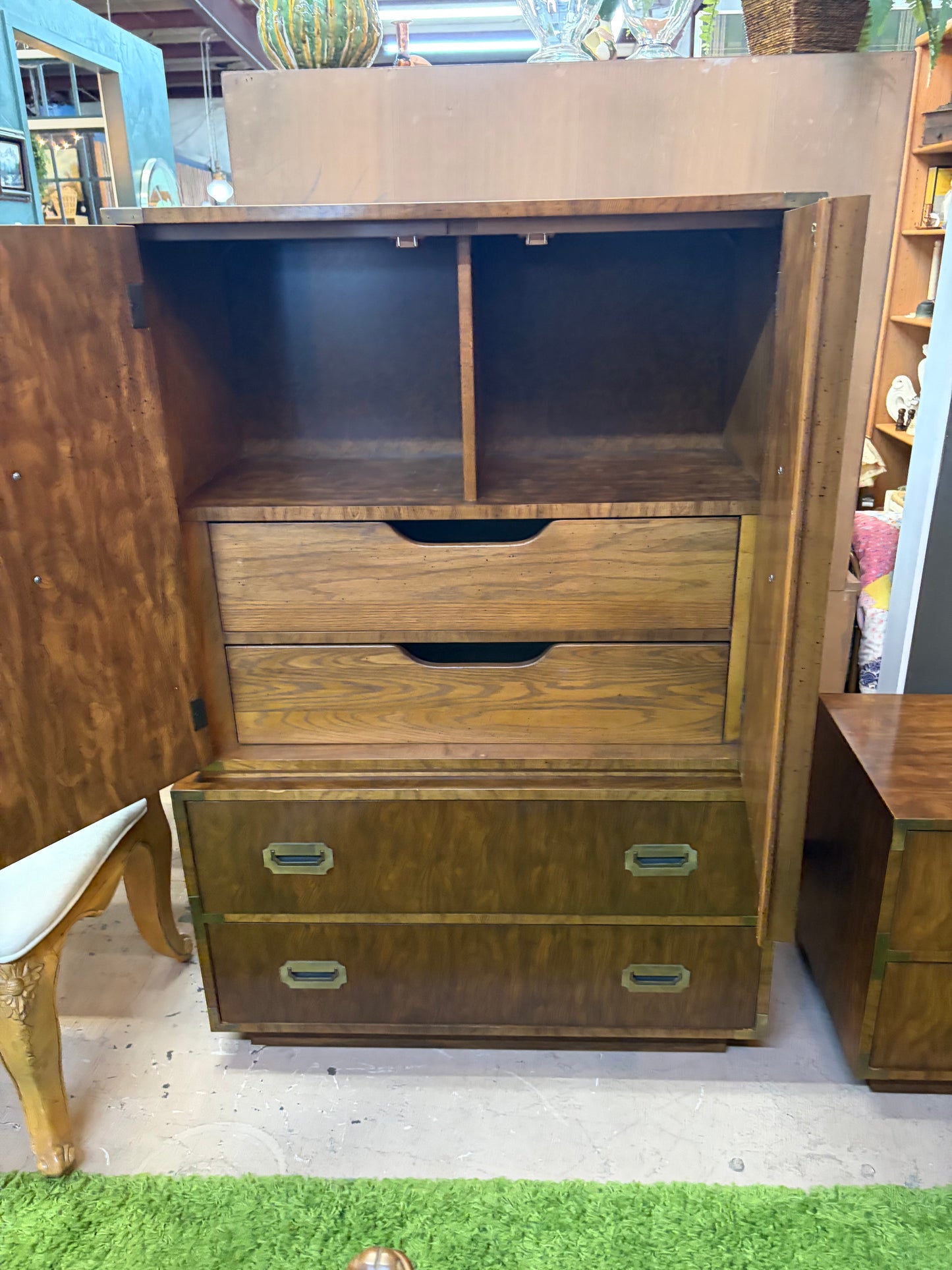 Campaigner Tall Armoire Dresser