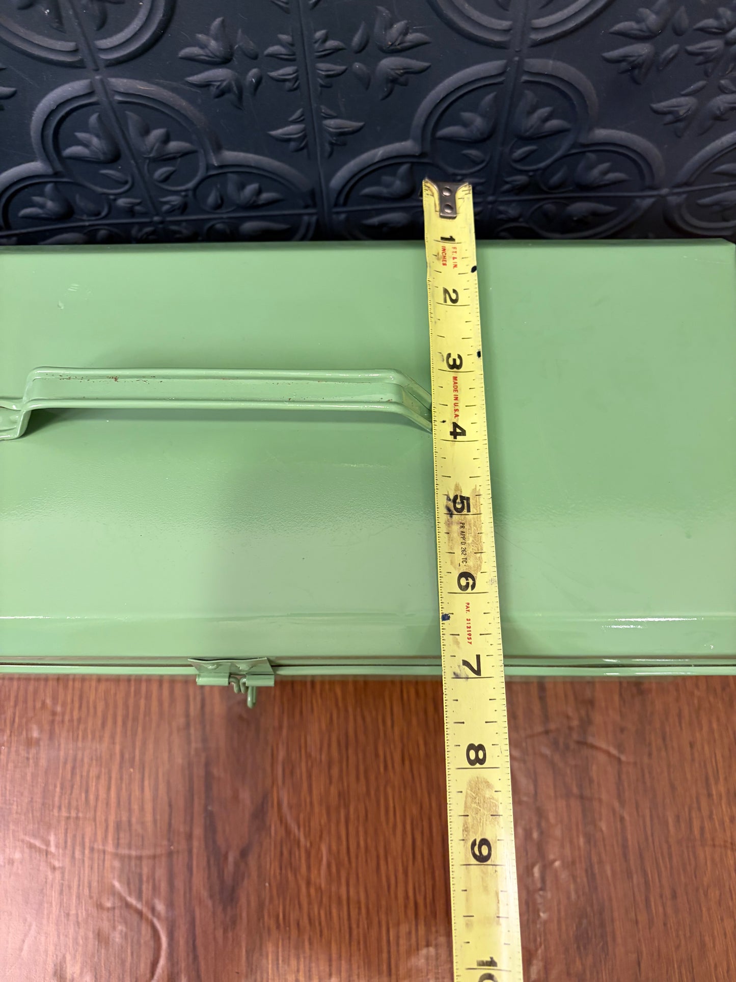 Avacado Green Metal Tool Box
