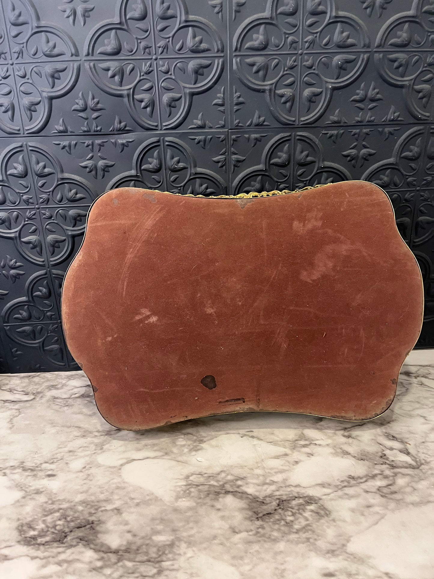 Rounded Rectangular Mirror Tray 16"