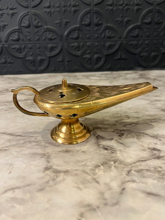 Brass Genie Lamp Incense Burner